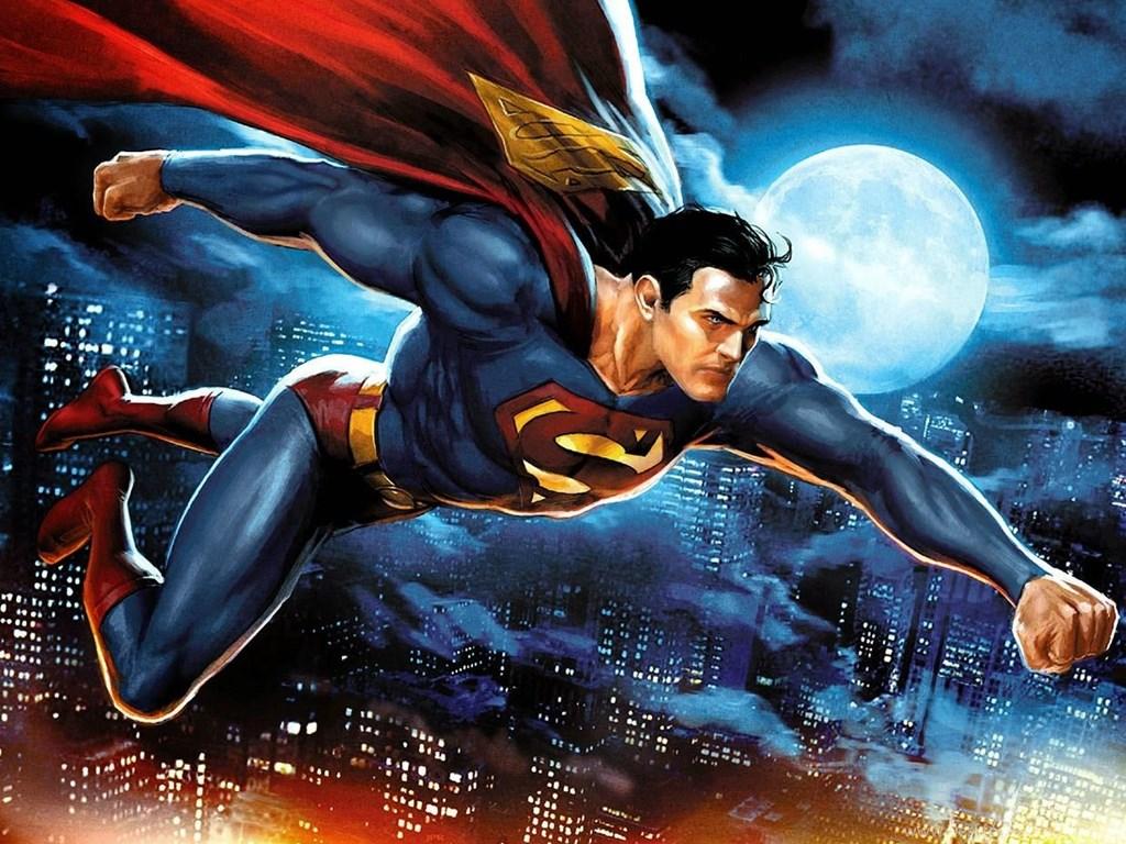 1024x768 Superman Cartoon Wallpaper Film Animation Cartoon HD Desktop Background