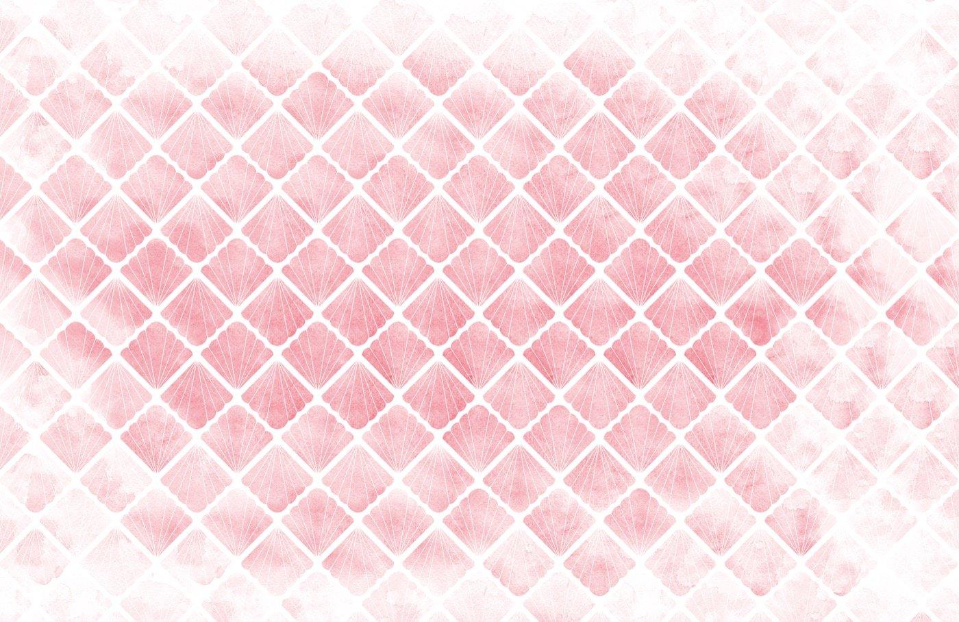 1400x908 Pink Mermaid Pattern Wallpaper Mural