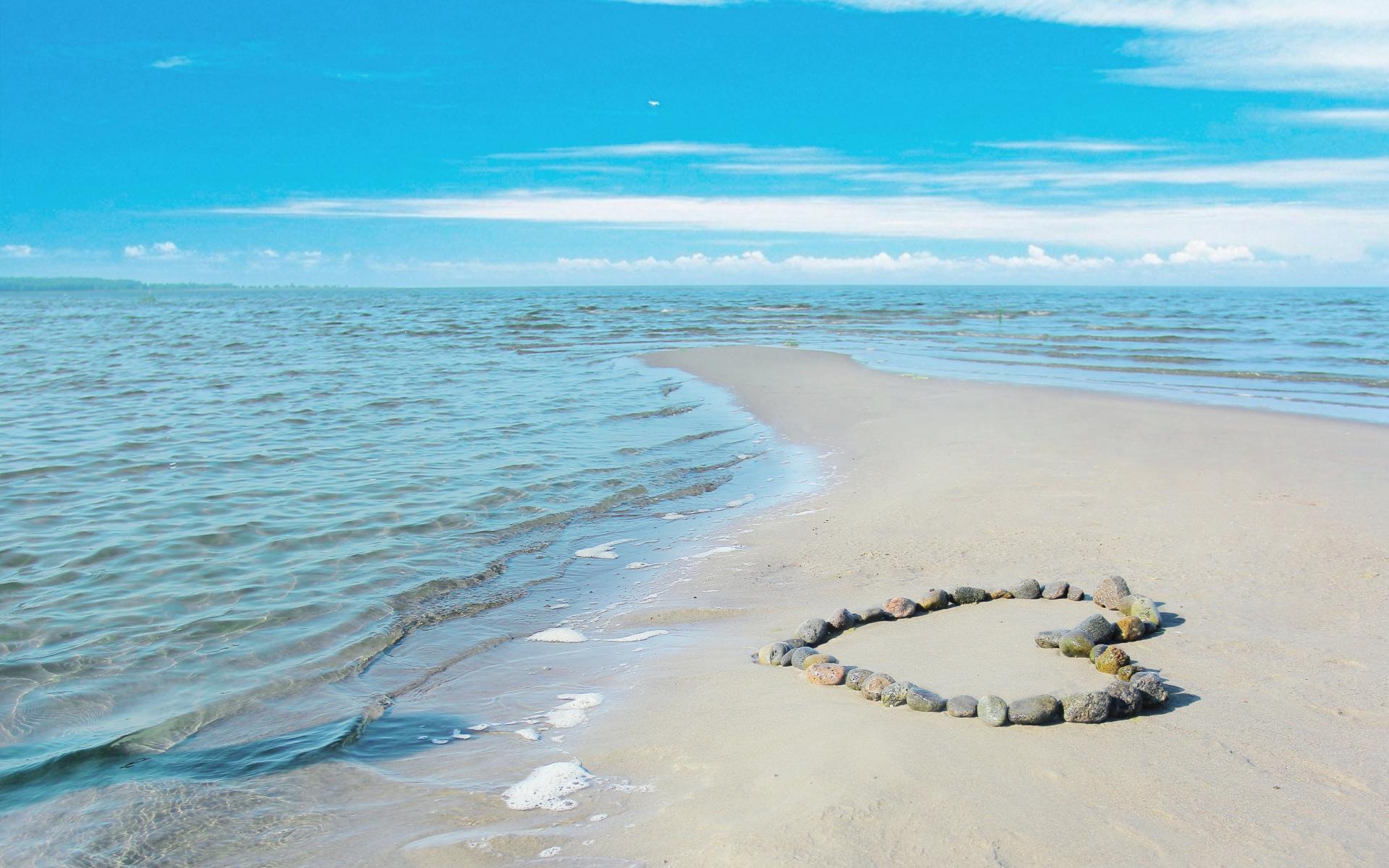 1920x1200 Ocean Rocky Heart Beach Sky wallpaper. Ocean Rocky Heart Beach Sky