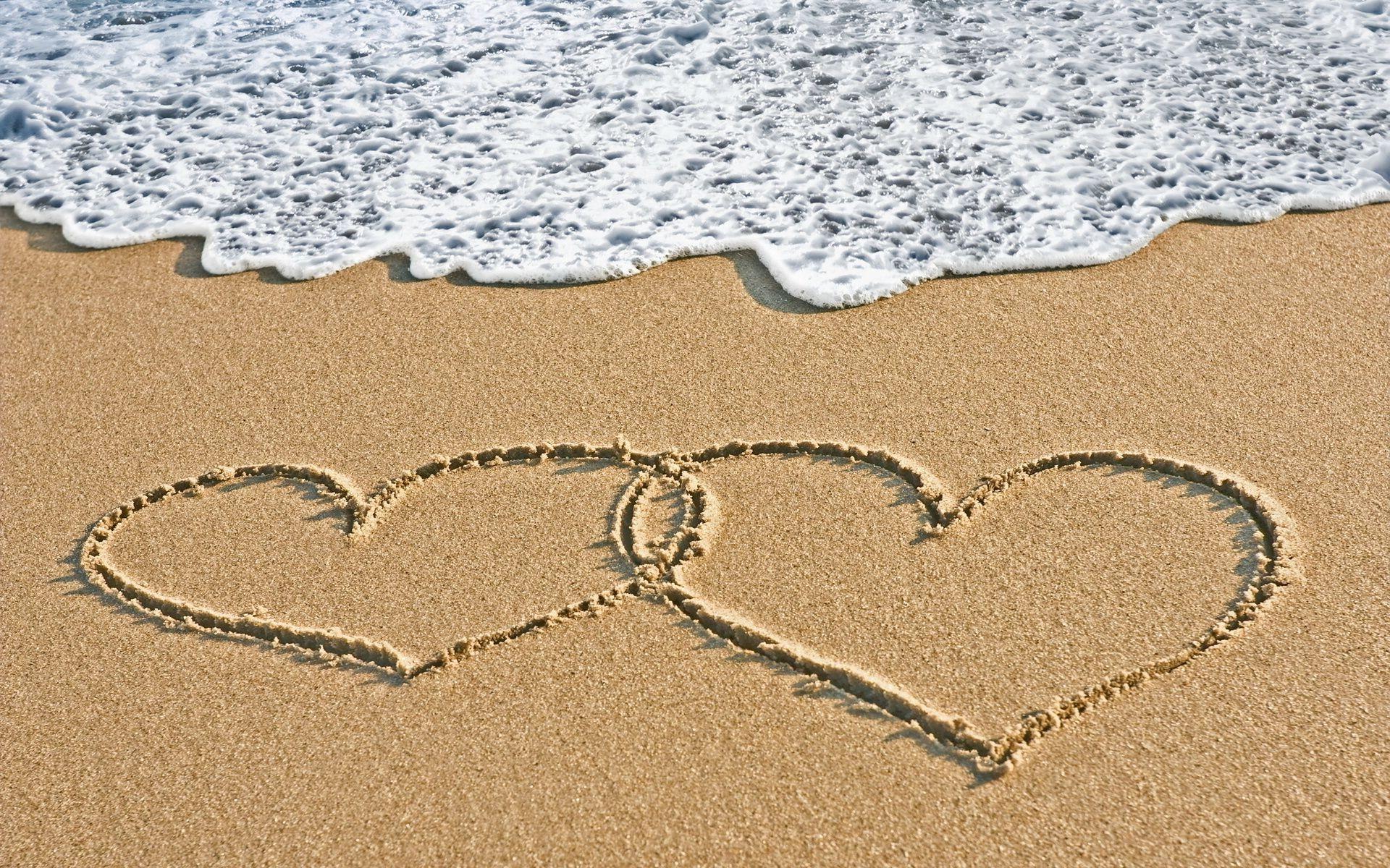 1920x1200 Hearts Beach Sand Seashore Ocean Desktop Sea Texture On Sand Beach