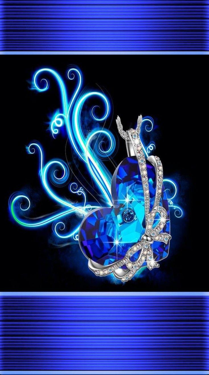 735x1314 Blue. Heart wallpaper, Dont touch my phone wallpaper, Colorful heart