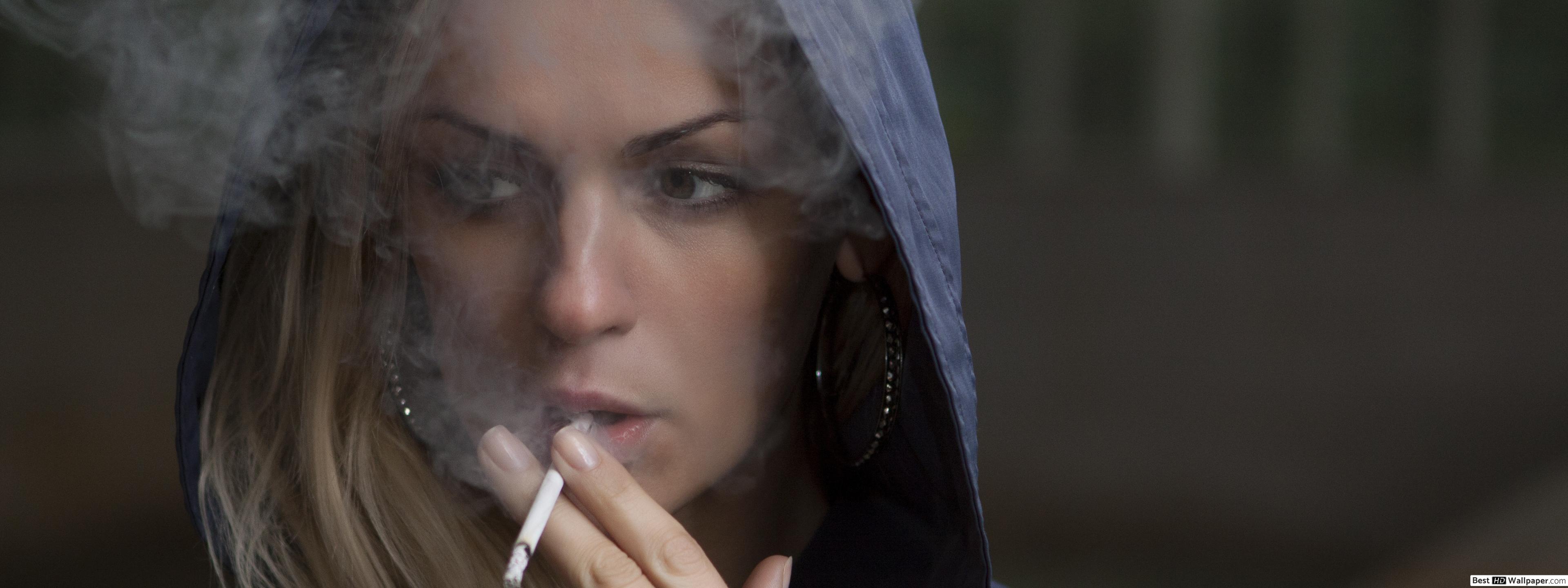 3840x1440 beautiful woman who smokes HD wallpaper download