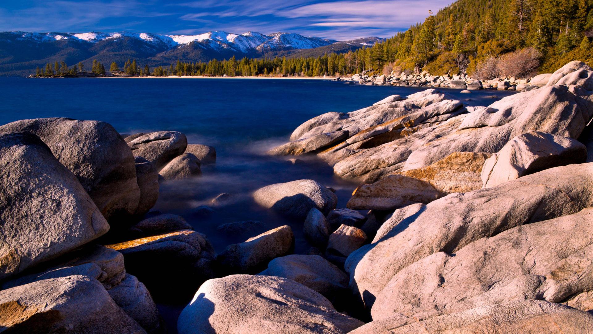 1920x1080 Lake Tahoe In The California And Nevada United States Desktop HD Wallpaper For Mobile Phones Tablet And Pc 3840x2400 :