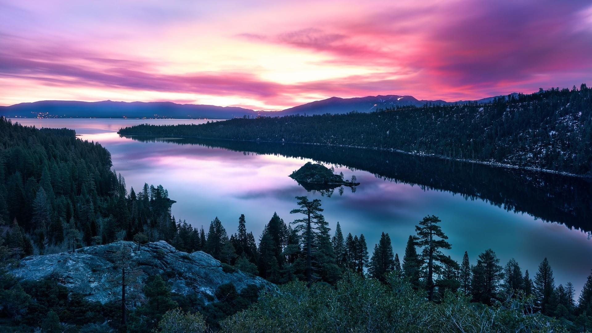 1920x1080 14++ Winter Lake Tahoe Desktop Wallpaper