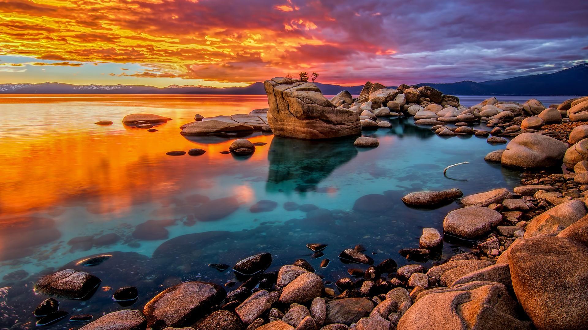 1920x1080 HD Wallpaper for theme: Lake Tahoe HD wallpaper, background