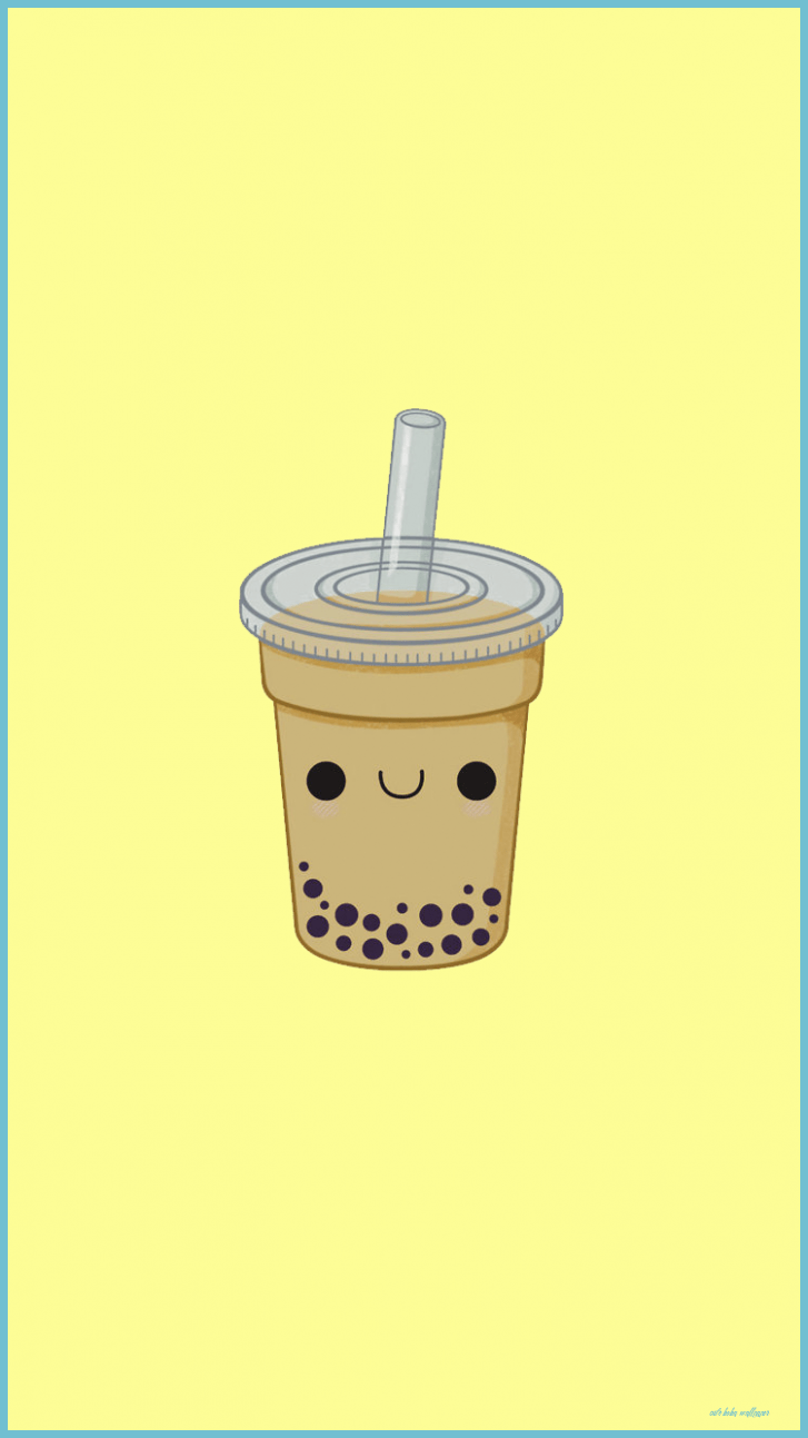 727x1293 Milktea Wallpaper Tea Wallpaper, Watercolor Wallpaper iPhone Boba Wallpaper