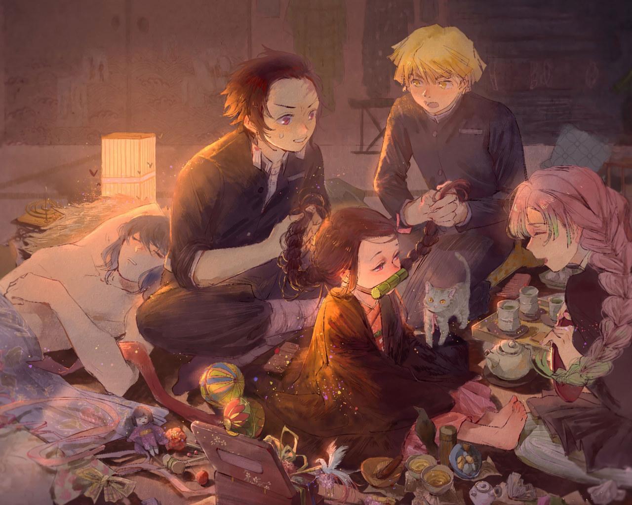 1280x1024 Kimetsu no Yaiba wallpaper, Mitsuri Kanroji, anime, digital art, artwork • Wallpaper For You HD Wallpaper For Desktop & Mobile