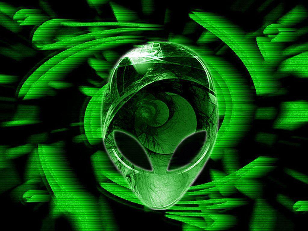 1024x768 image of Alienware Wallpaper HD Green - #SpaceHero