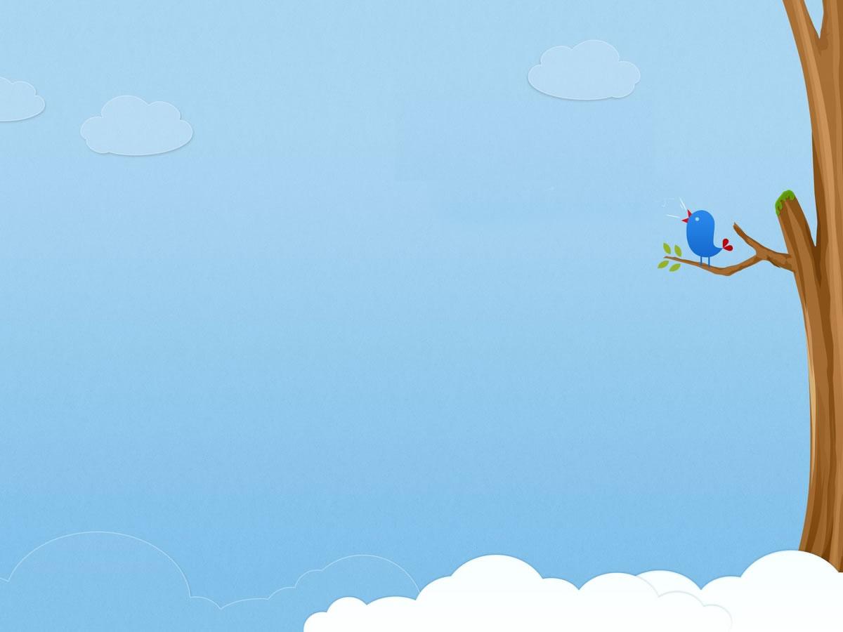 1200x900 Bird Cartoon Background For PowerPoint PPT Templates
