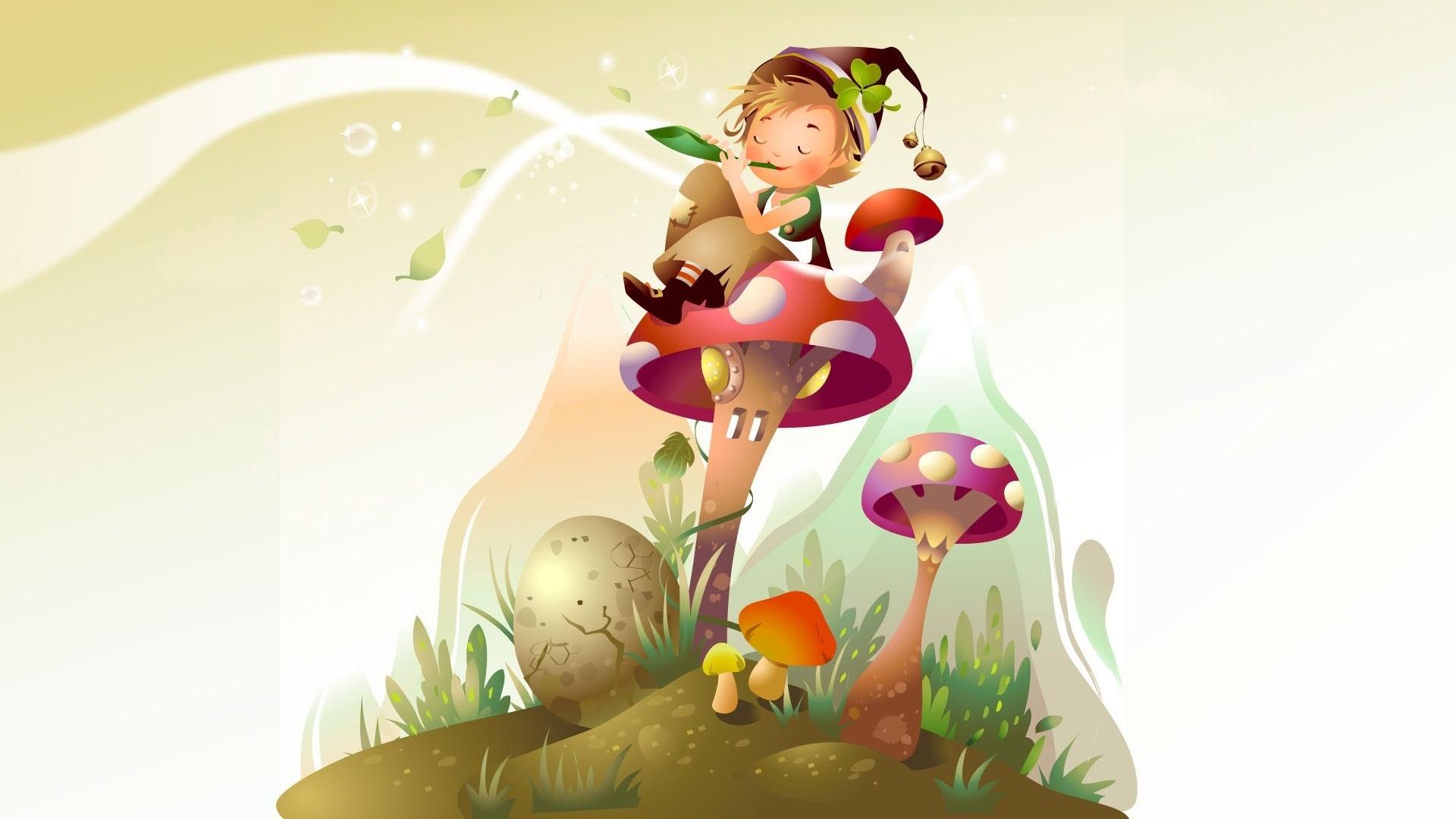 1920x1080 Cartoon Mushroom