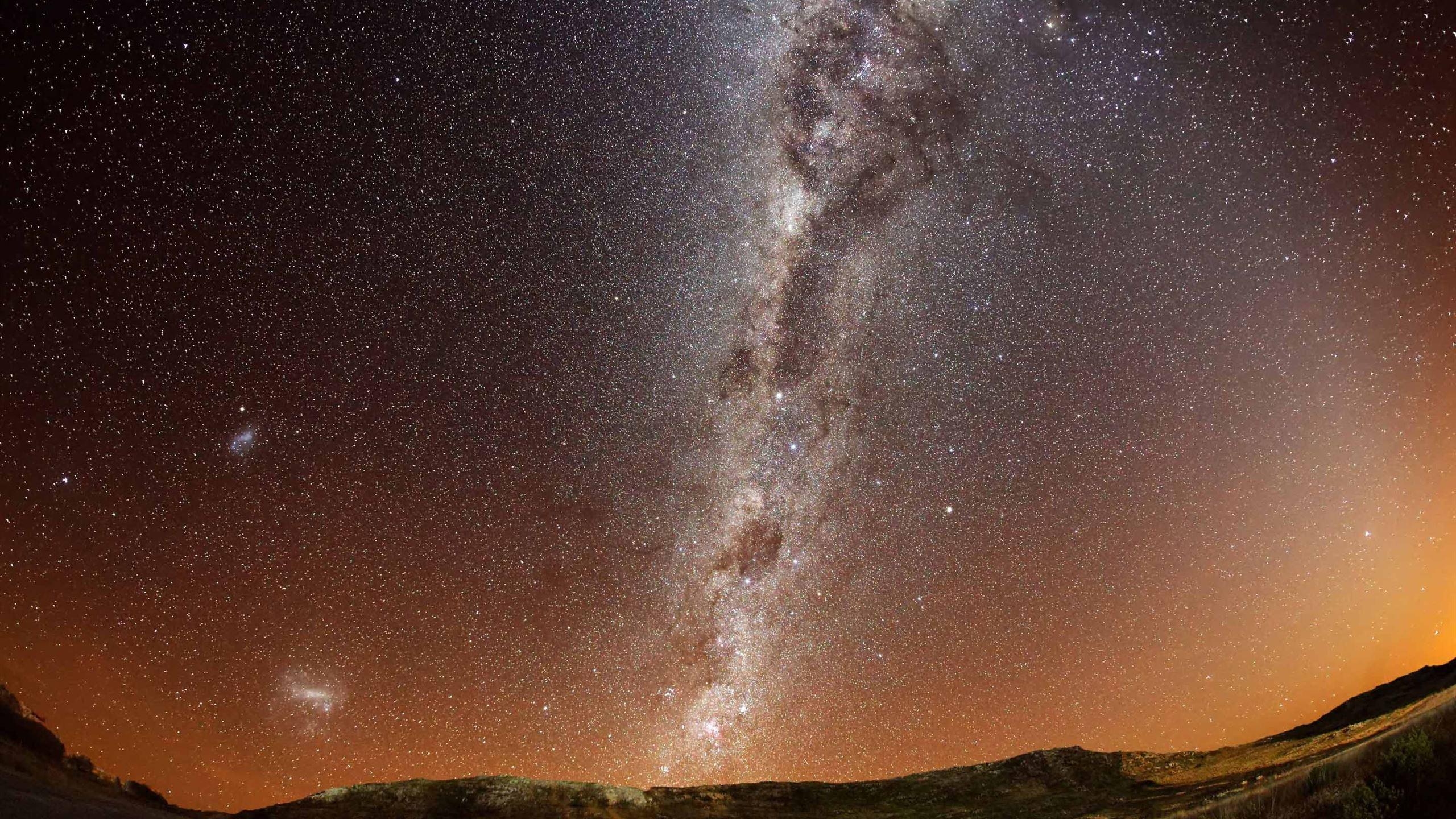 2560x1440 Galaxy View From Earth MacBook Air Wallpaper Download