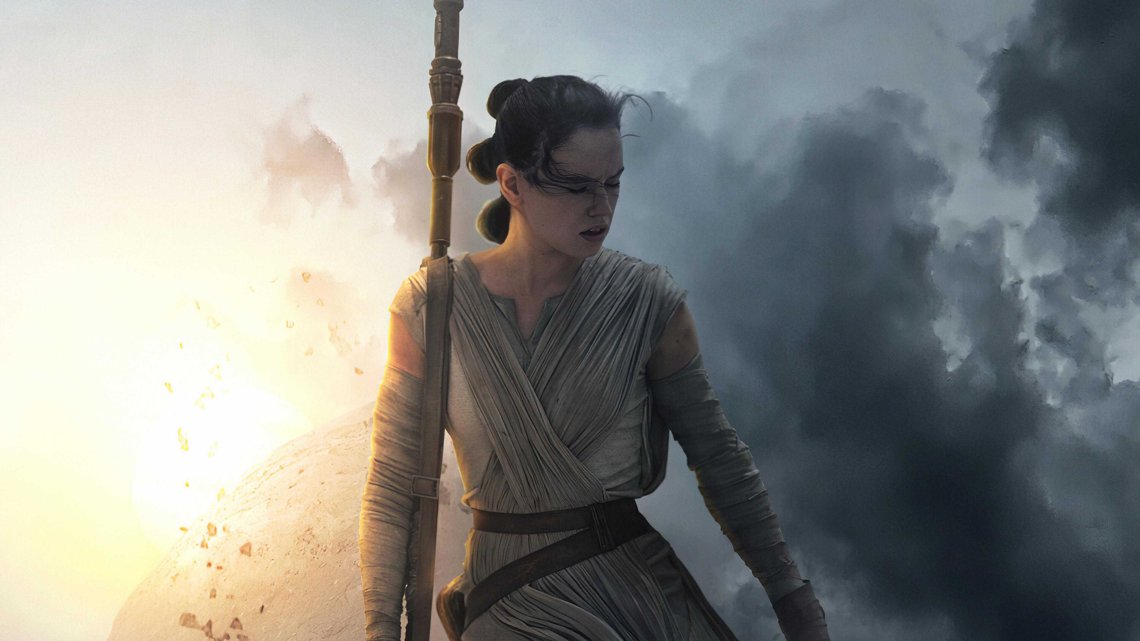 3840x2160 Rey from Star Wars The Rise of the Skywalker Wallpaper 4k Ultra HD
