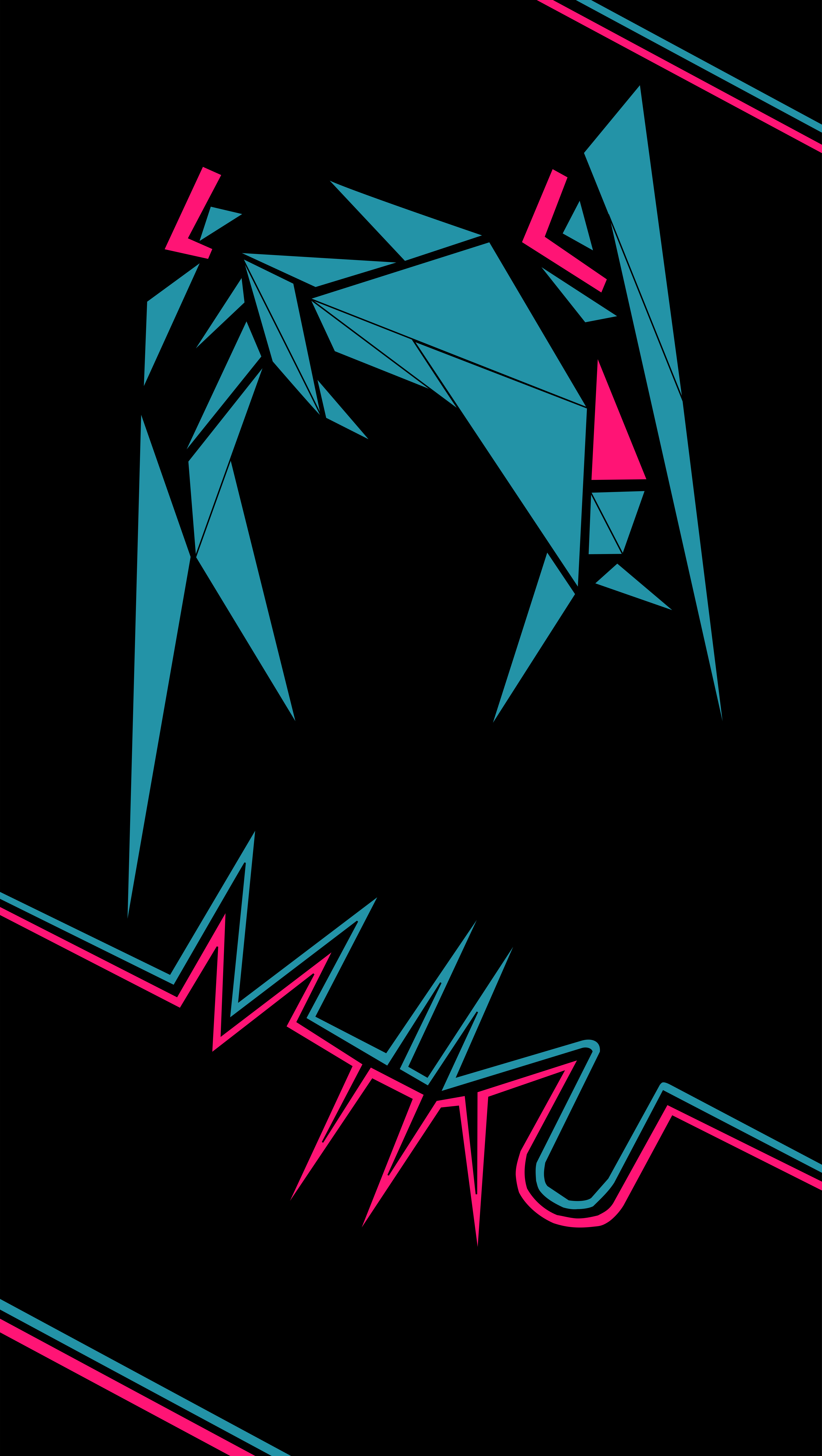 4082x7227 Miku Wallpaper (from a phone case)