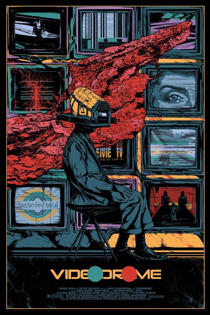 736x1103 The Movie “Videodrome” and The Horror of Mass Media. Mondo posters, Movie poster art, Horror movie art
