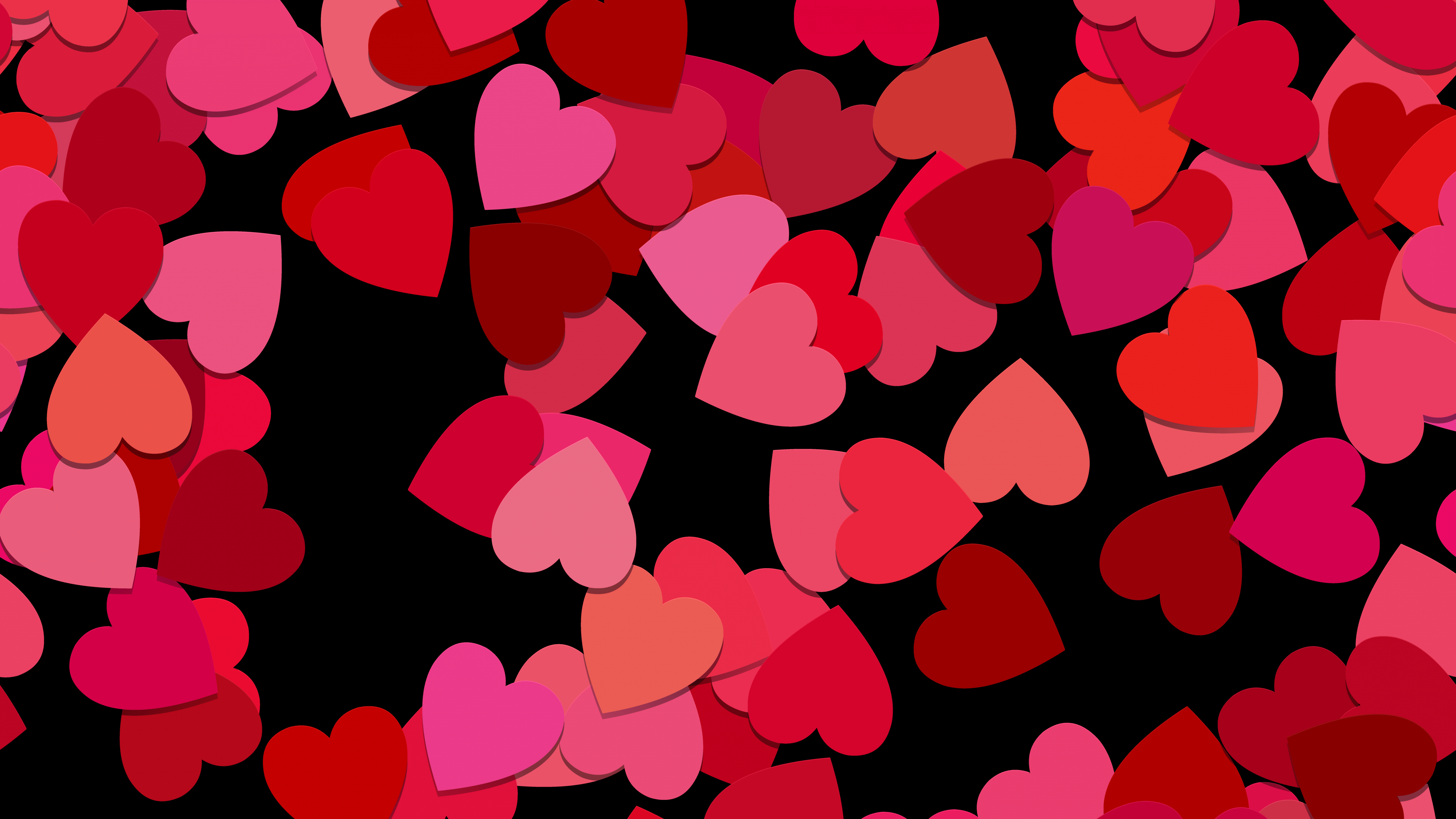 5120x2880 Love hearts Wallpaper 4K, Red hearts, Girly background, 5K, Love