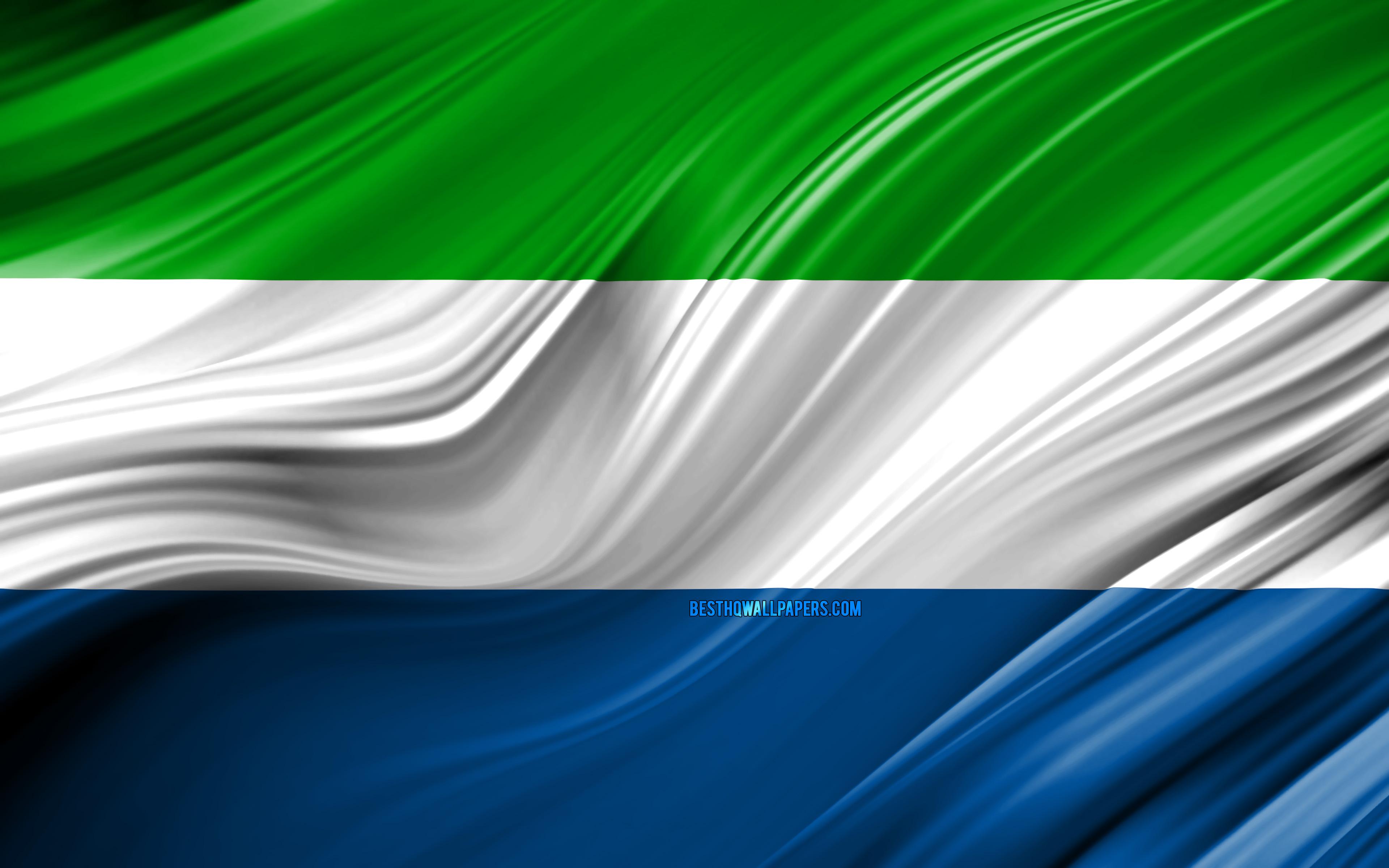 3840x2400 Download wallpaper 4k, Sierra Leone flag, African countries, 3D waves, Flag of Sierra Leone, national symbols, Sierra Leone 3D flag, art, Africa, Sierra Leone for desktop with resolution 3840x2400. High Quality HD