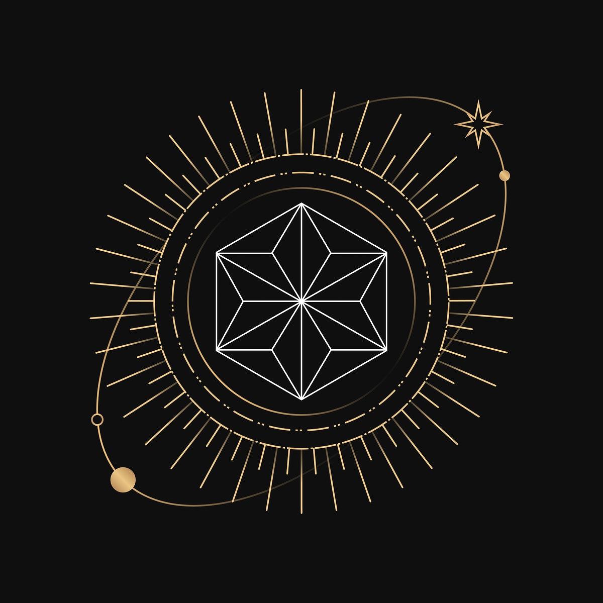 1200x1200 Hexagram Image. Free Vectors, PNGs, Mockups & Background
