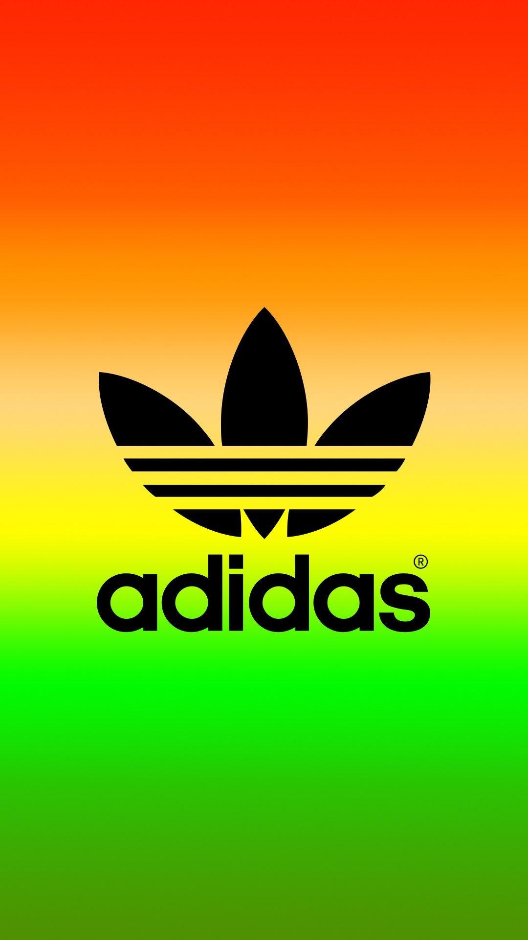 1080x1920 Adidas Logo Rasta Color iPhone Wallpaper Data Src Logo Adidas