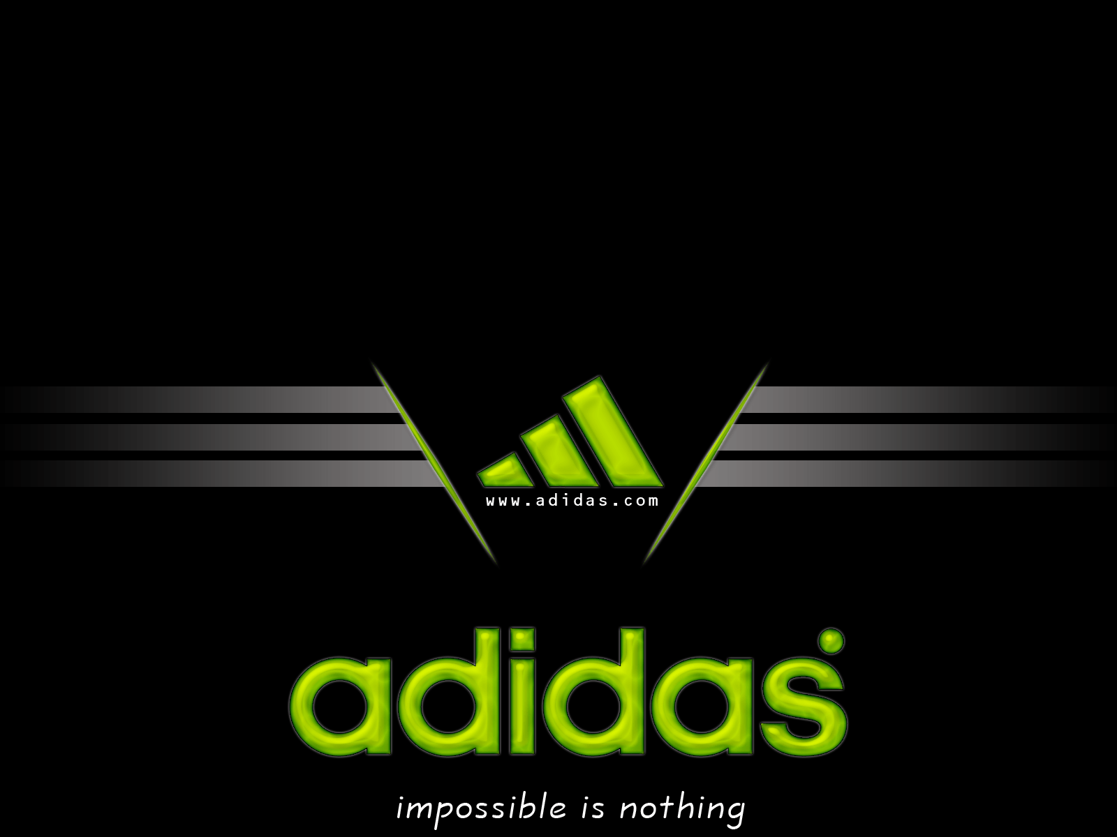1600x1200 Green Adidas Logo