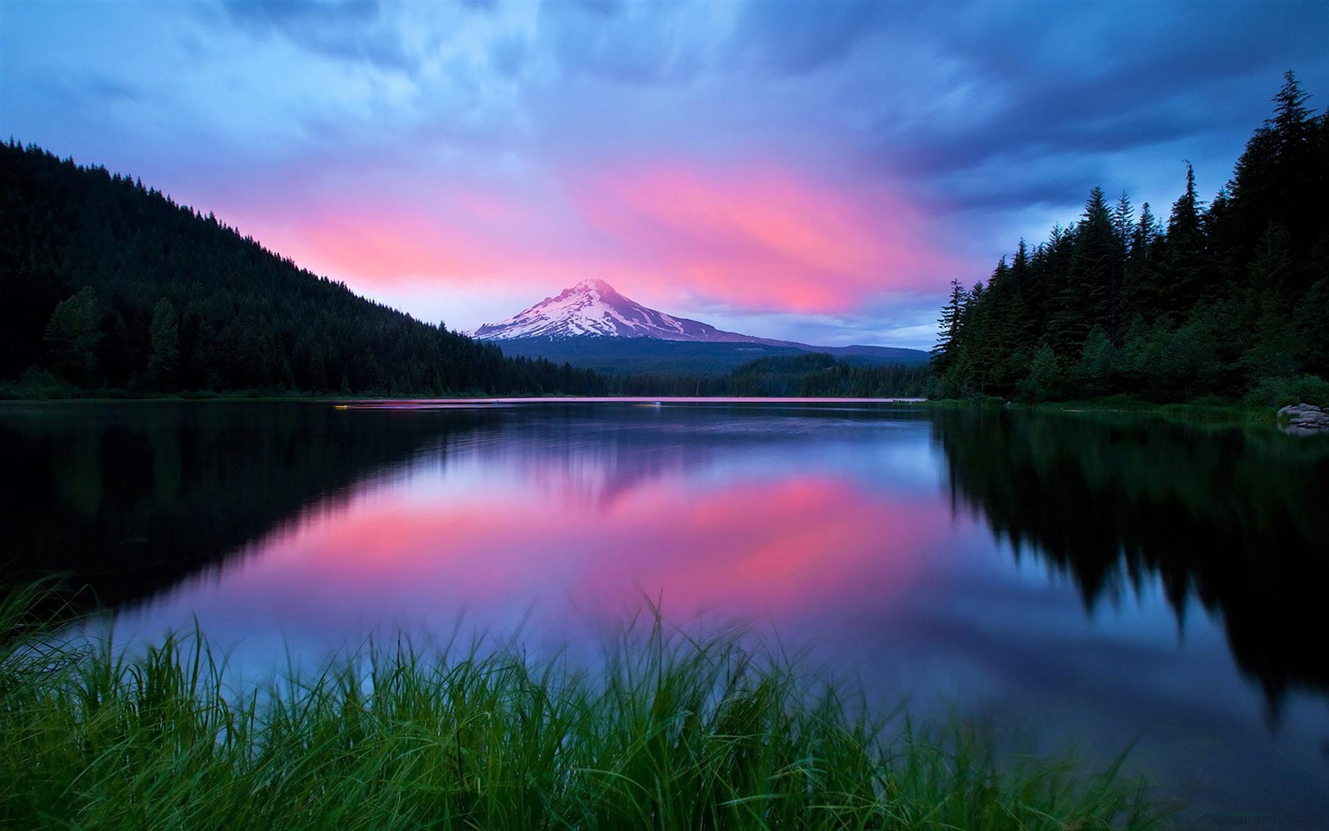 Pink Mountain Sunset Wallpapers - Top Free Pink Mountain Sunset ...