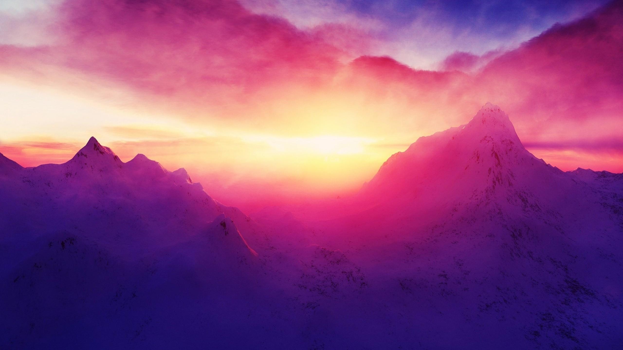 Pink Mountain Sunset Wallpapers - Top Free Pink Mountain Sunset ...