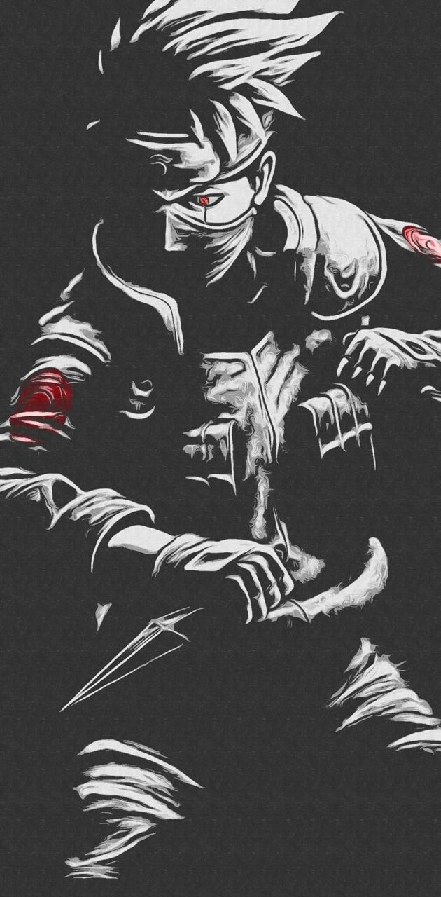 630x1280 Kakashi Naruto Dark wallpaper