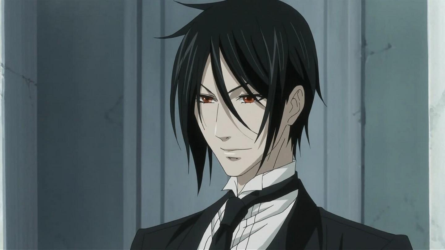 1440x810 suit tie kuroshitsuji sebastian michaelis red eyes butler black hair High Quality Wallpaper, High Definition Wallpaper