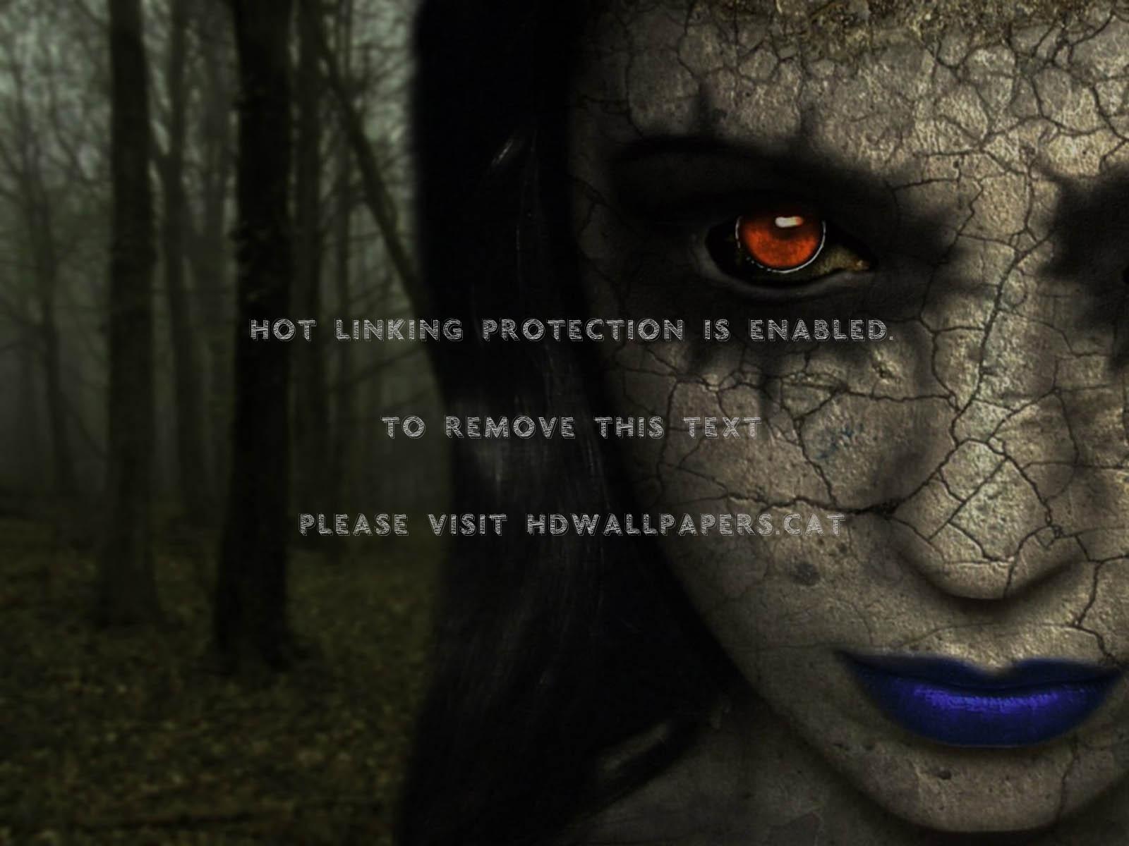 1600x1200 evil woman tree face abstract fantasy