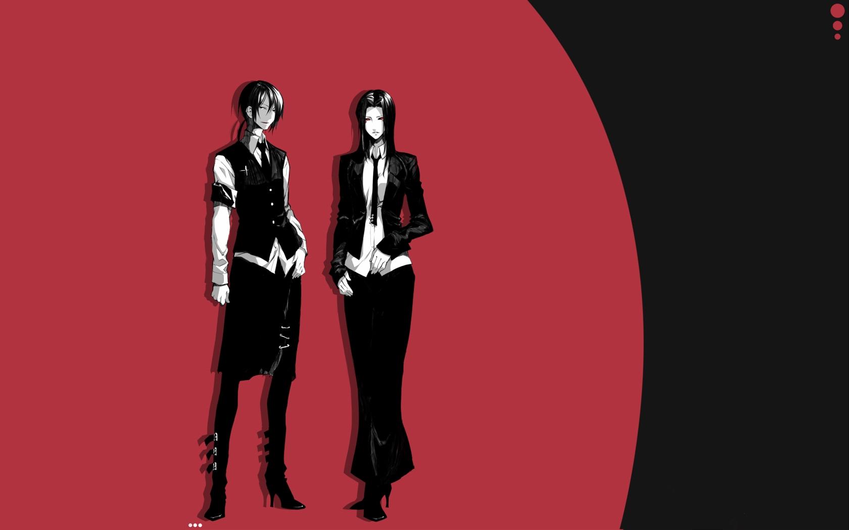 1680x1050 black tie jackets pixiv anime boys anime girls kyoto work 1680x1050 wallpaper High Quality Wallpaper, High Definition Wallpaper