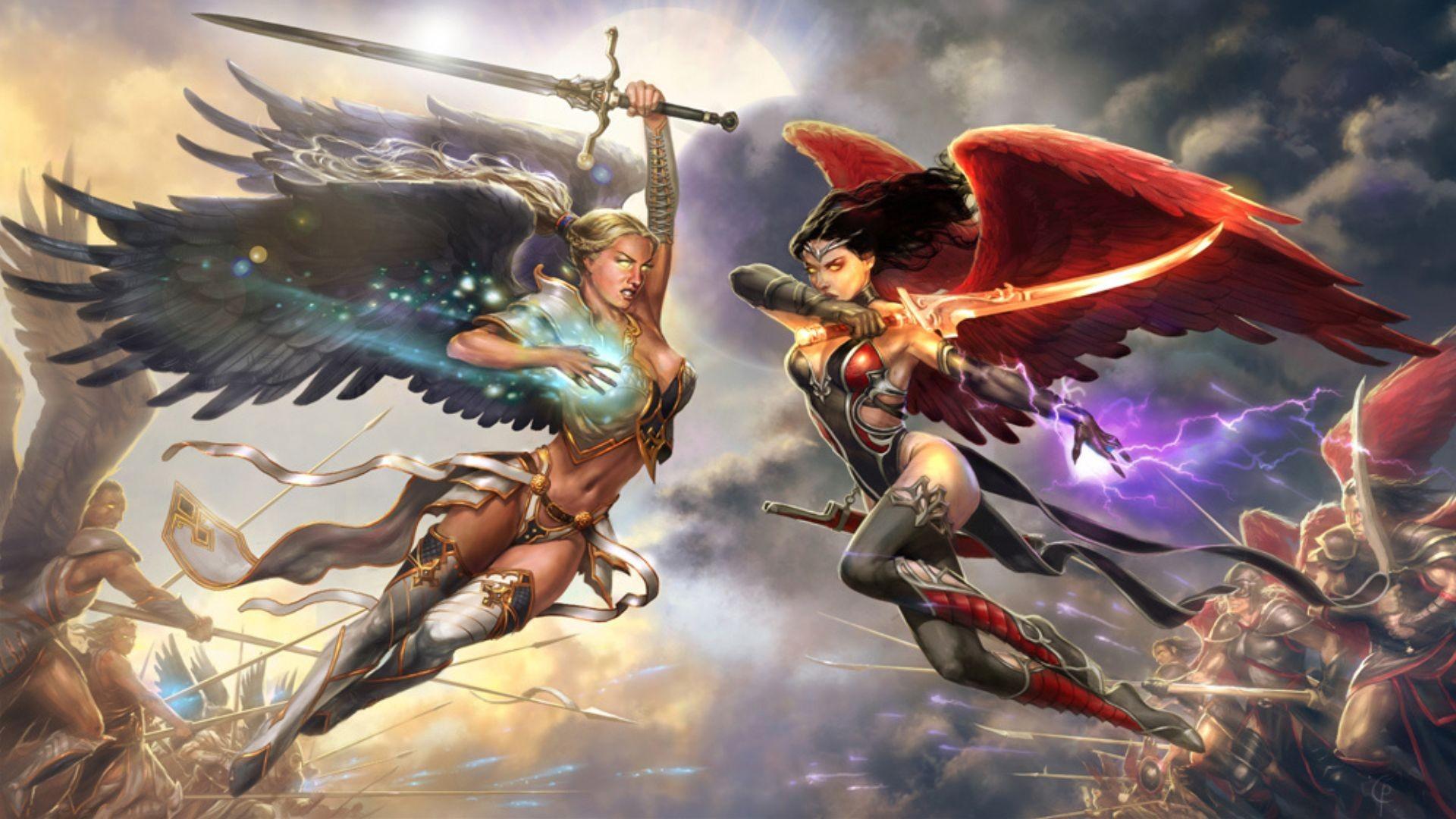 1920x1080 Good vs. Evil Magic HD Wallpaper