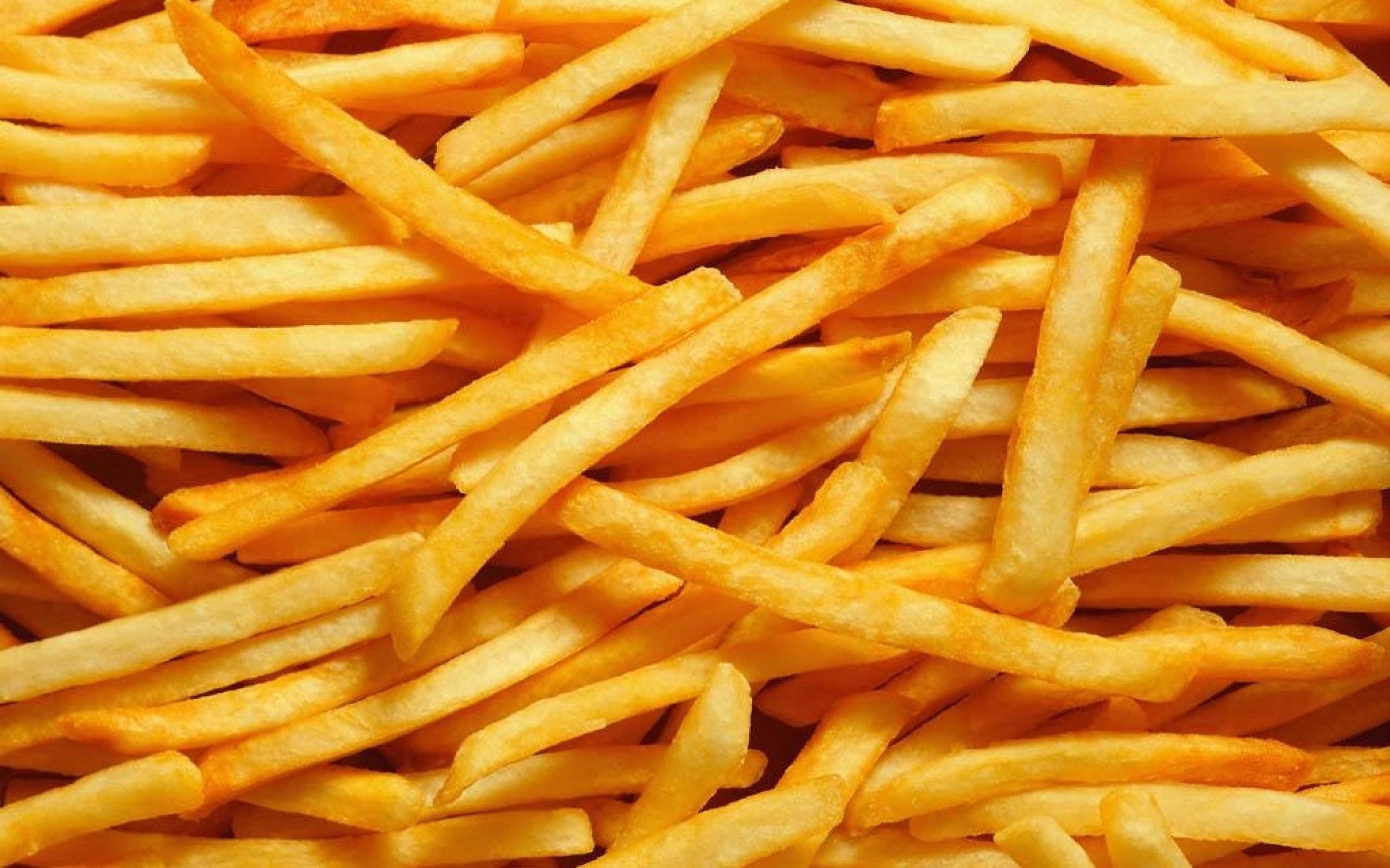2560x1600 Yellow food french fries potatoes fried upscaled wallpaperx1600