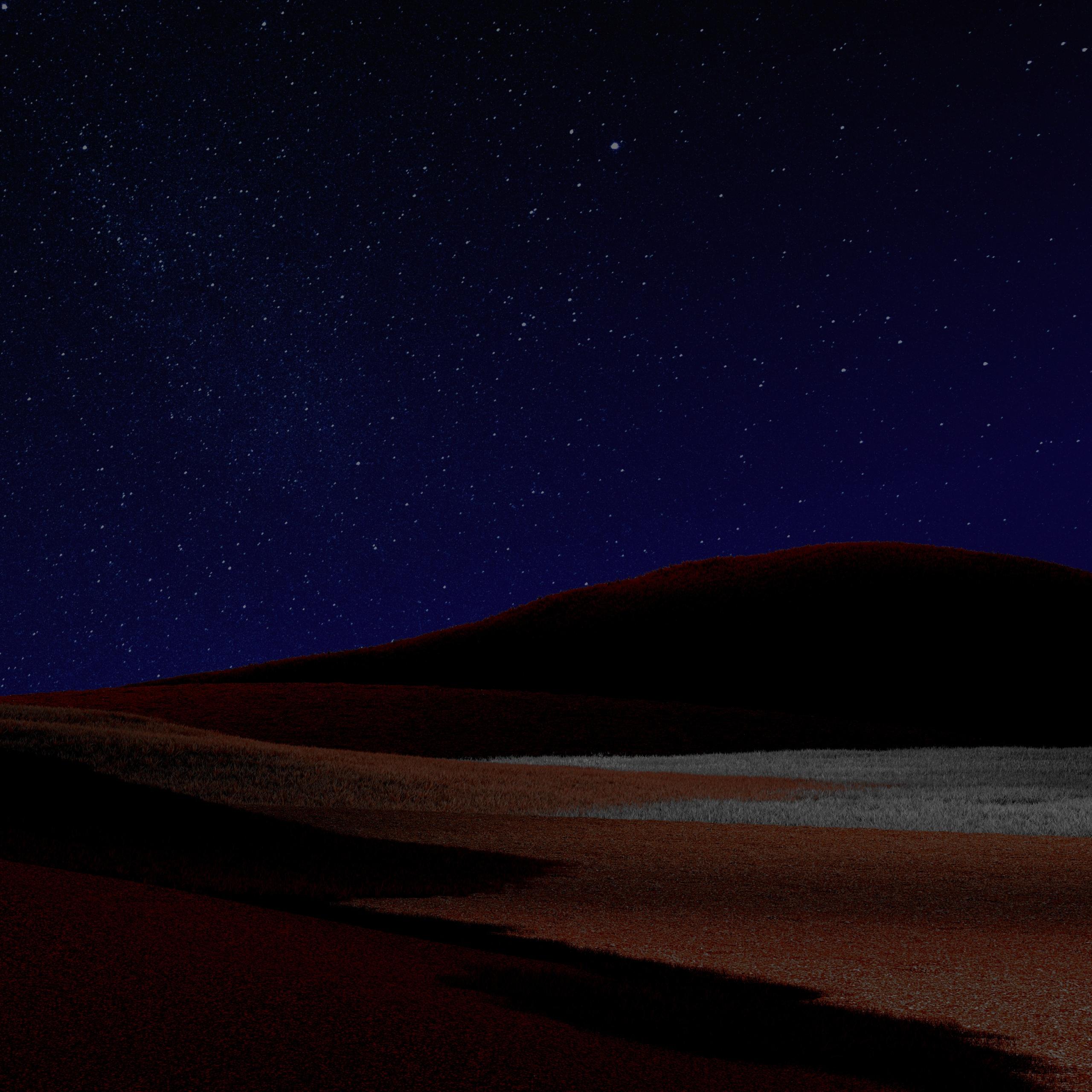 2560x2560 Desert Wallpaper 4K, Starry sky, Dark Sky, Night, Nature
