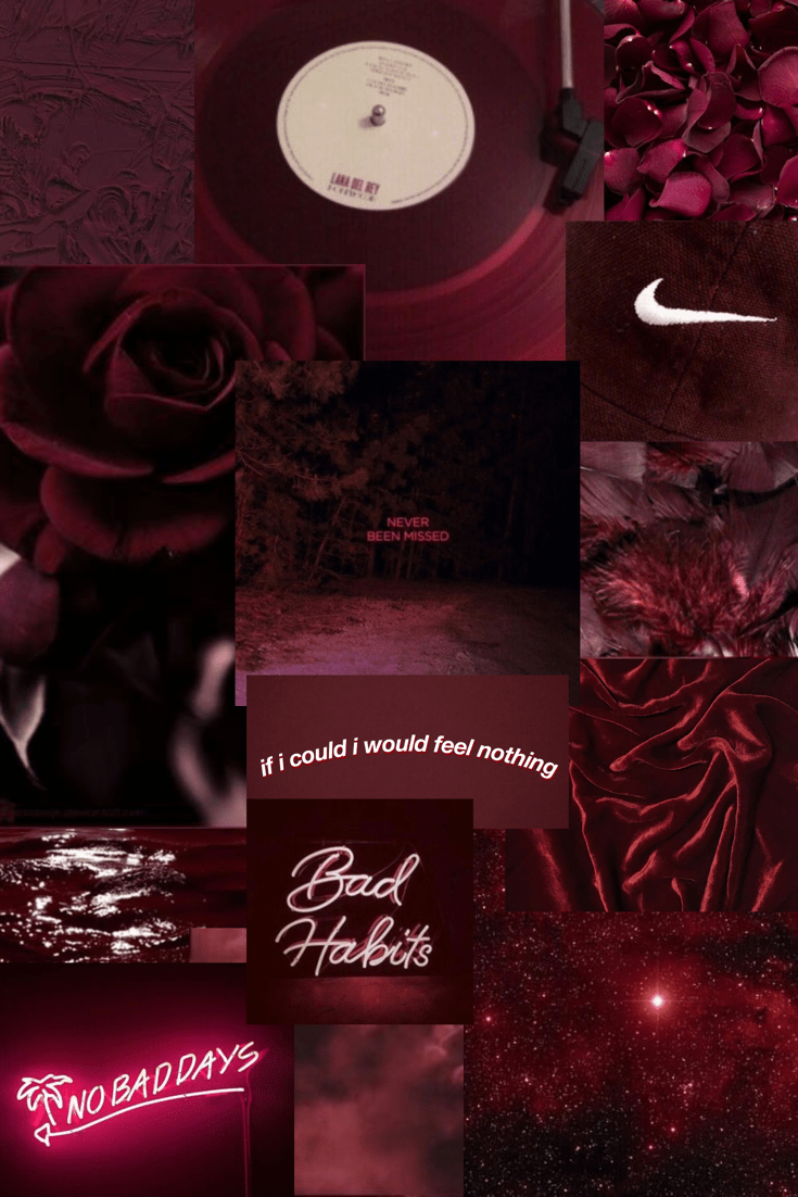 735x1102 Burgundy collage I made. Pretty wallpaper iphone, iPhone wallpaper vintage, Aesthetic iphone wallpaper