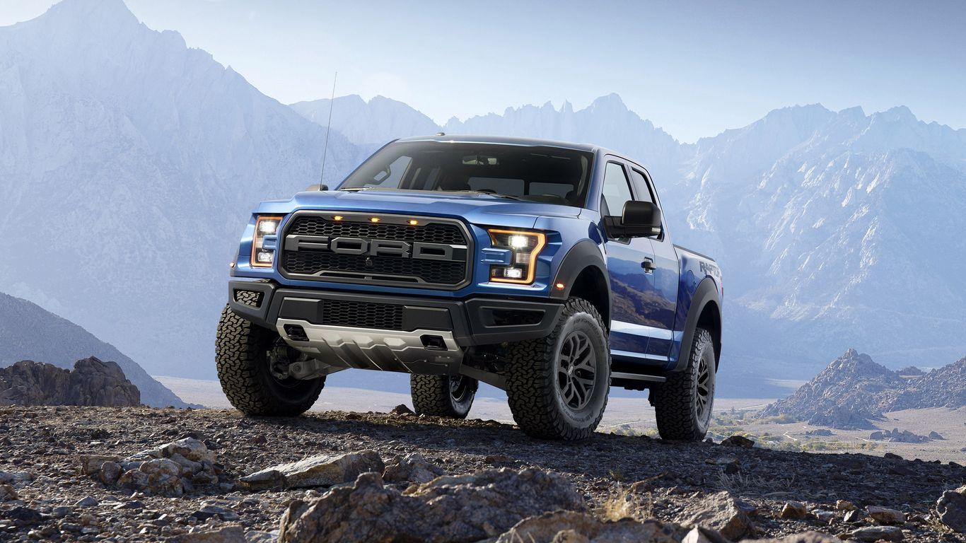 1366x768 Download wallpaper 1366x768 ford, f- raptor, pickup, stones tablet, laptop HD background