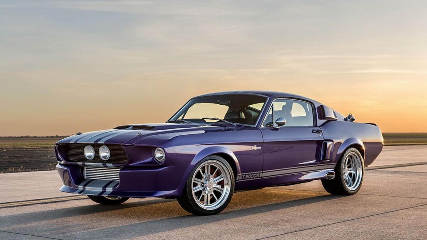 1366x768 Download Violet, muscle car, Ford Mustang Shelby GT500 wallpaper, 1366x Tablet, laptop