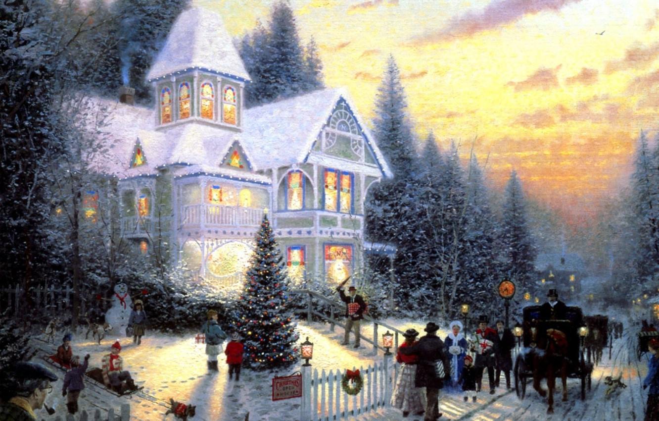 Victorian Christmas House Wallpapers - Top Free Victorian Christmas ...