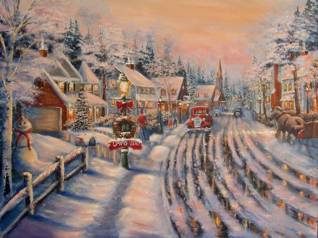 1024x768 Old Fashioned Christmas Background