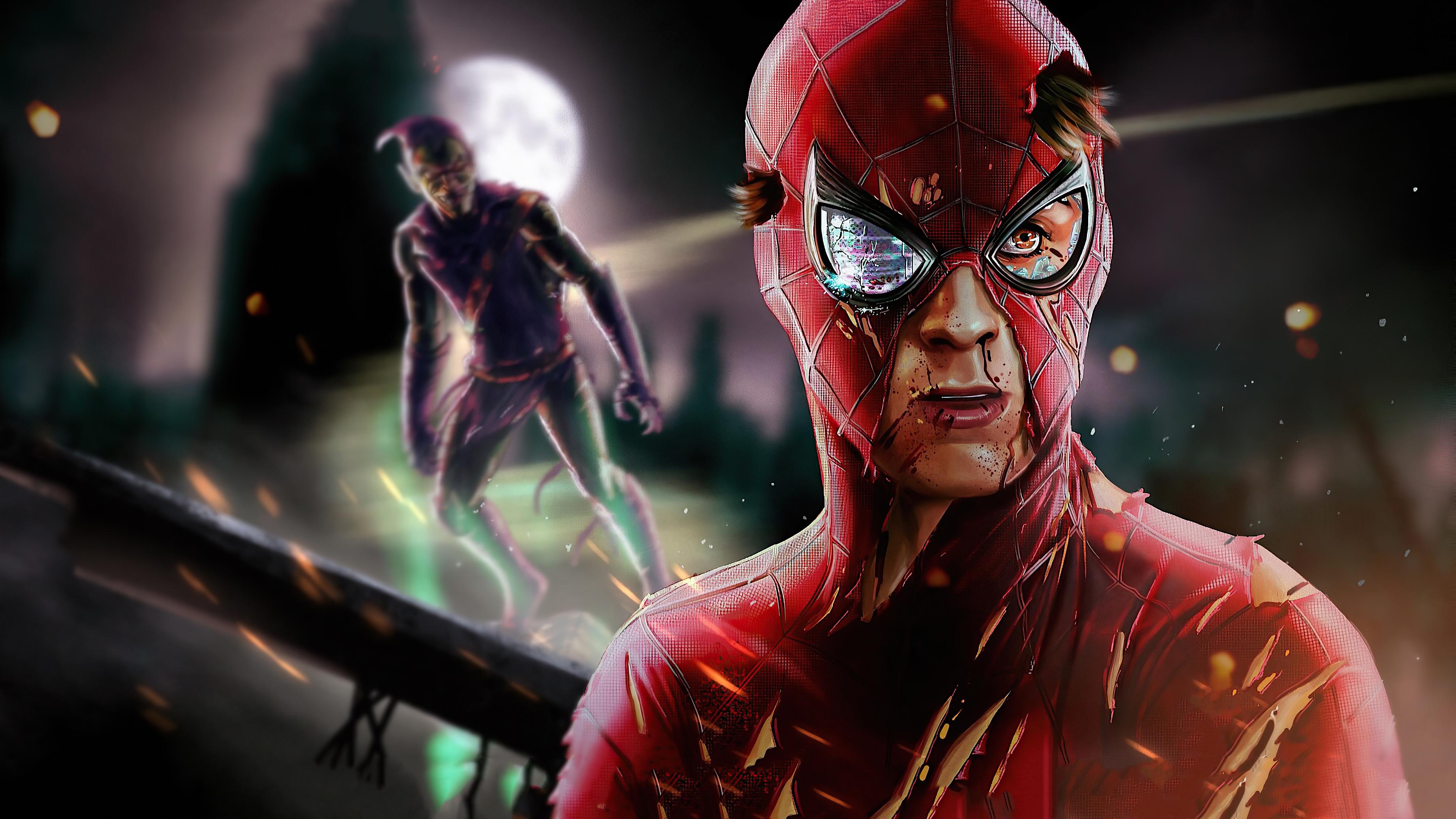 3689x2075 MCU SPIDER MAN VS GREEN GOBLIN, HD Superheroes, 4k Wallpaper, Image, Background, Photo and Picture