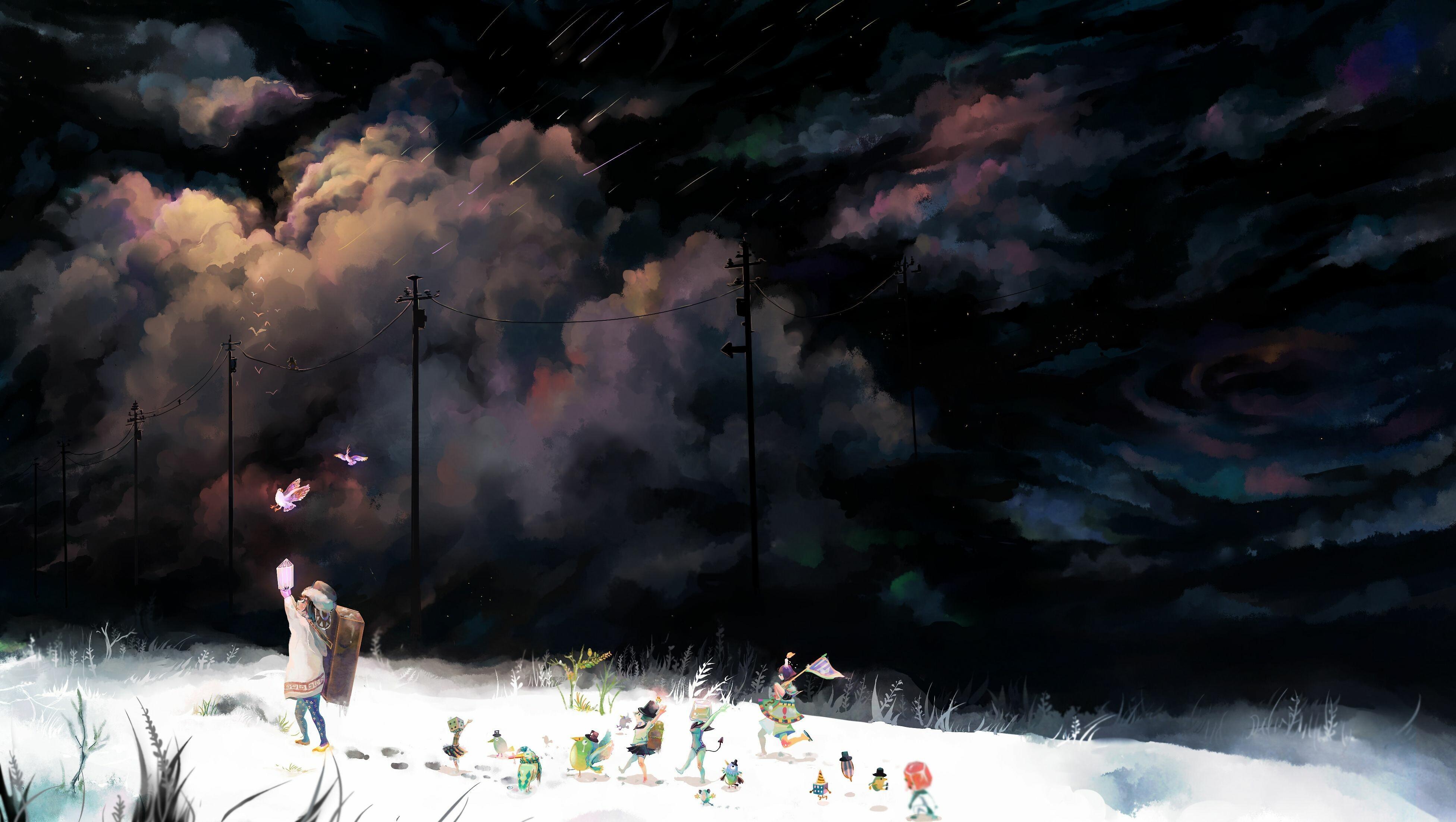 3904x2204 Anime Art Wallpaper: HD, 4K, 5K for PC and Mobile. Download free image for iPhone, Android