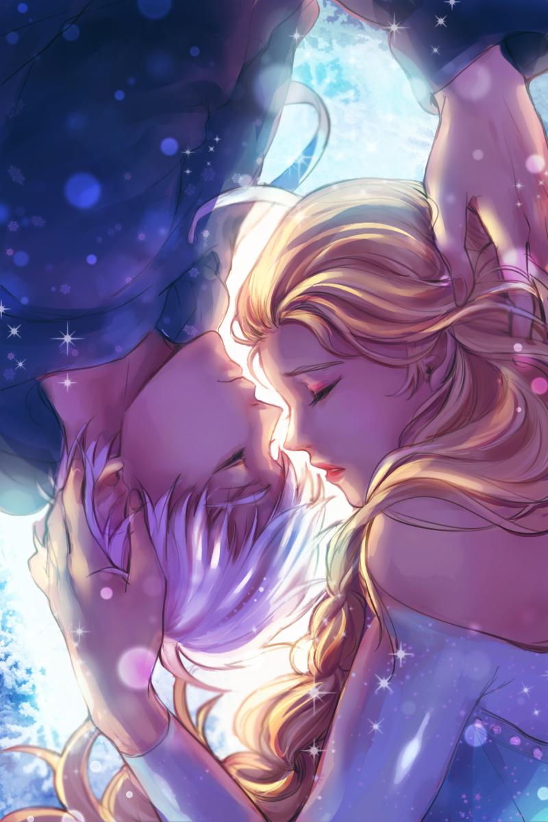 800x1200 Jack Frost And Elsa Wallpaper HD