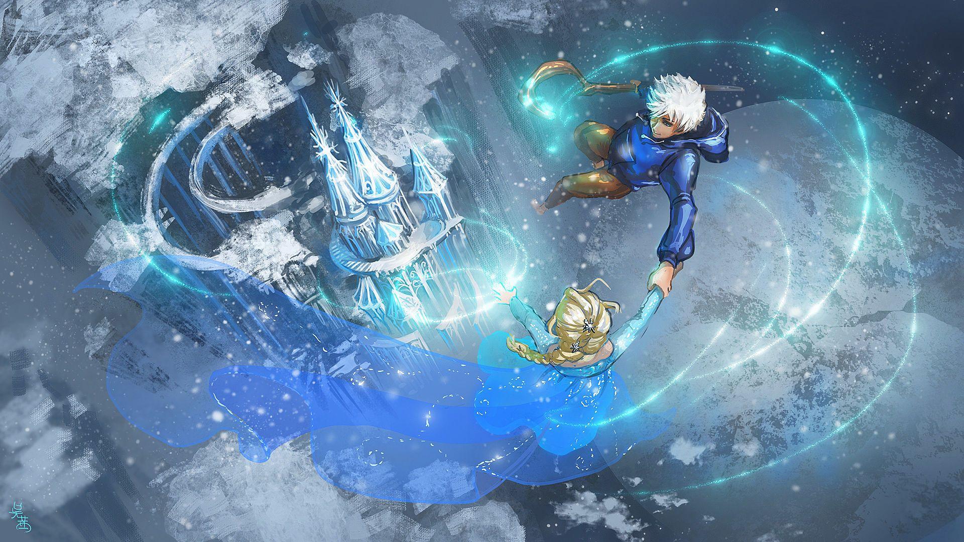 1920x1080 Jack Frost X Elsa HD Wallpaper