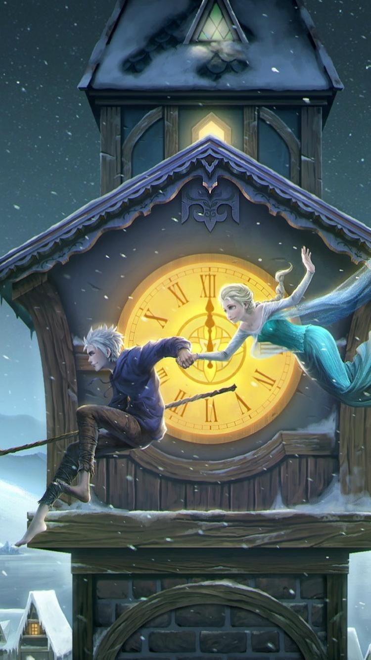 750x1334 Jack Frost And Elsa iPhone iPhone 6S, iPhone 7 HD 4k Wallpaper, Image, Background, Photo and Picture