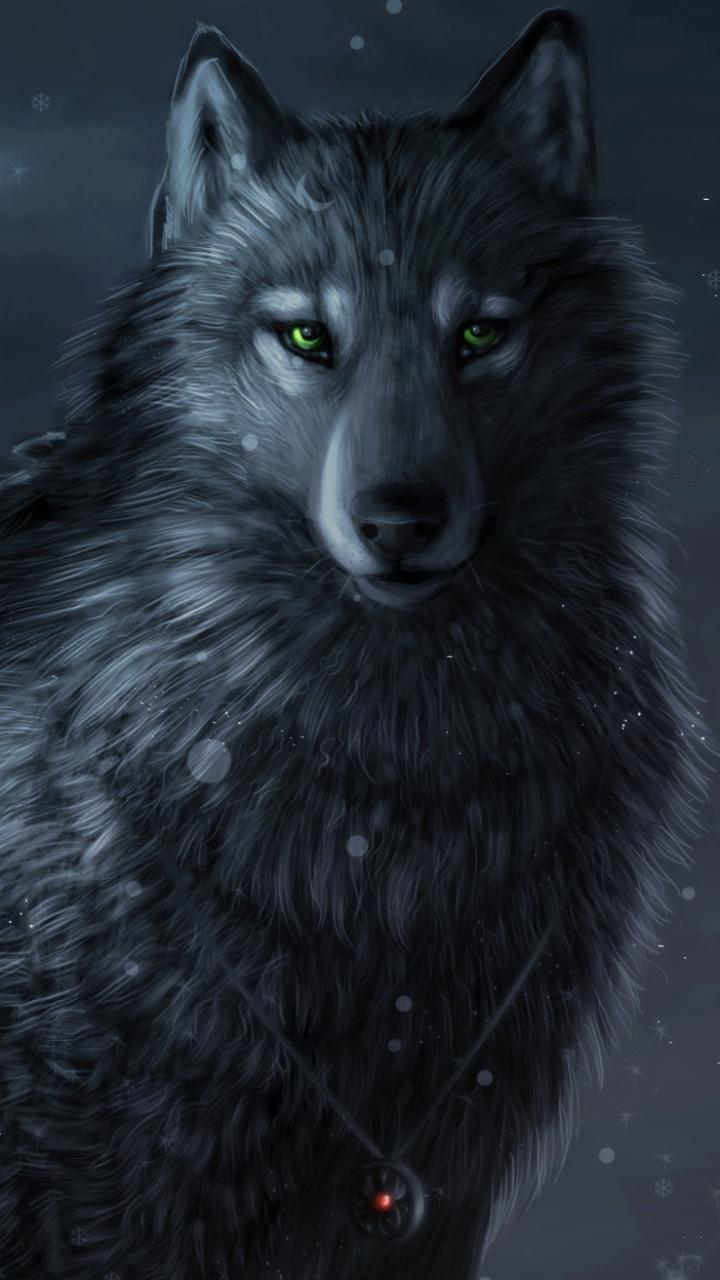 720x1280 Wolf iPhone Mobile Wallpaper Love Art