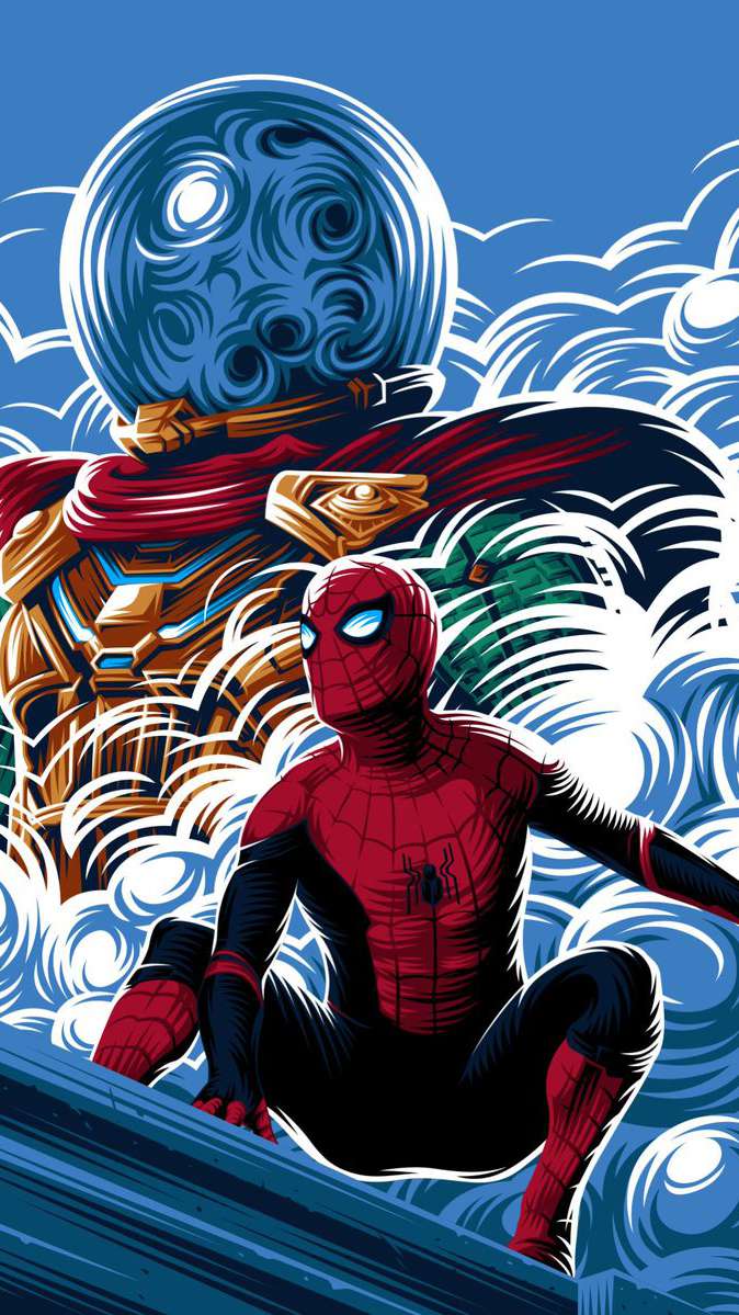 674x1199 Spiderman Far From Home Art IPhone Wallpaper Wallpaper : iPhone Wallpaper