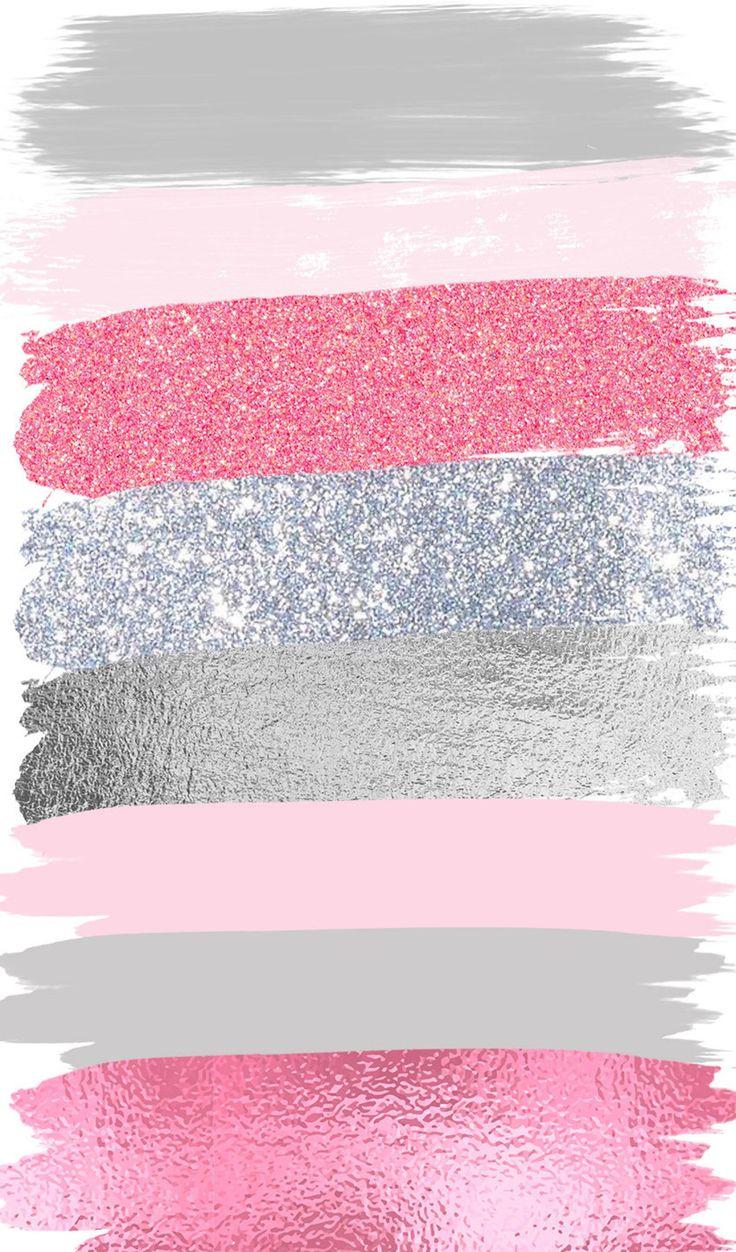 736x1252 Pink Gray Brush Strokes Clip Art Hand Painted Pink Glitter Foil Confetti Clipart. Graphic Elements. Digital Design 26 PNG Image. iPhone wallpaper glitter, Pink glitter wallpaper, Glitter wallpaper
