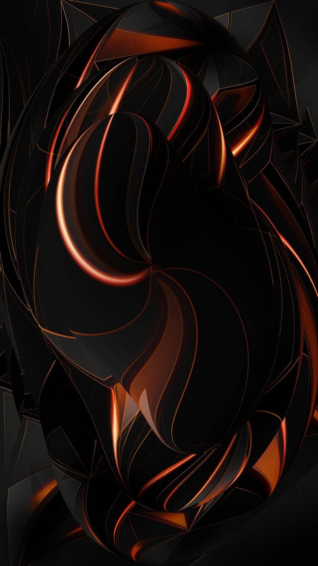 1080x1920 Dark iPhone wallpaper. Fractal art, iPhone wallpaper gradient, Abstract wallpaper background