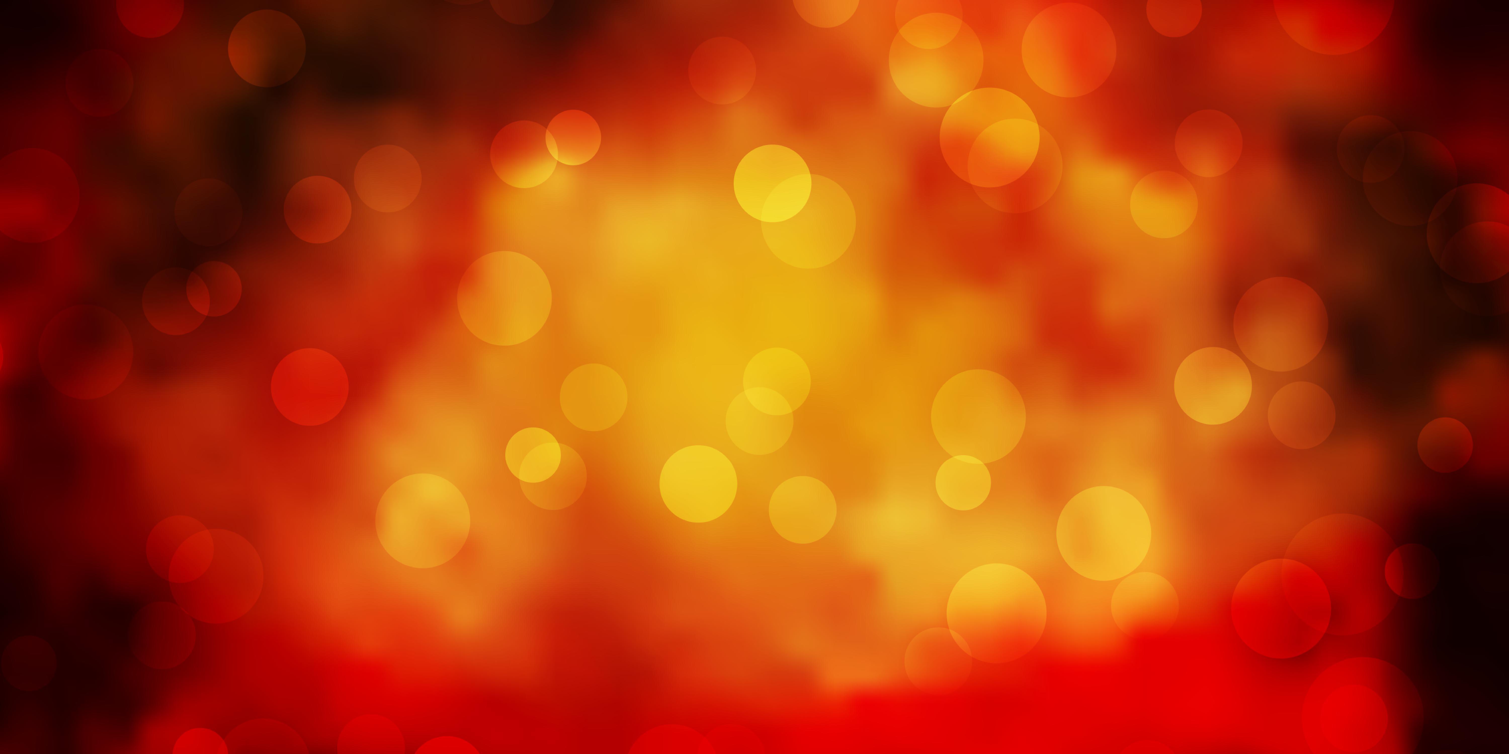 6000x3000 Dark Orange vector template with circles Abstract colorful disks on simple gradient background Pattern for wallpaper curtains
