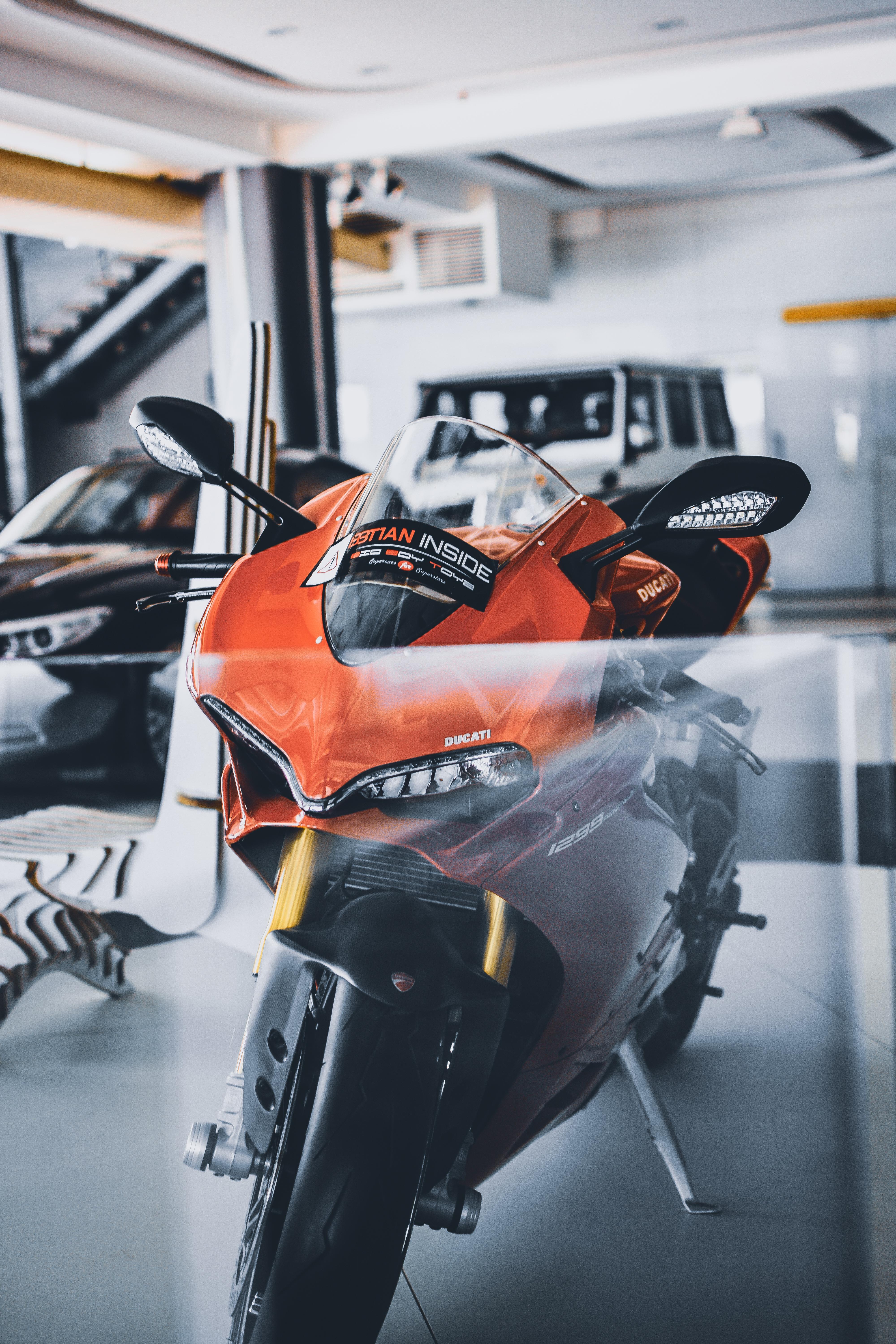 4000x6000 Red and Black Sports Bike Parking Inside Garage · Free