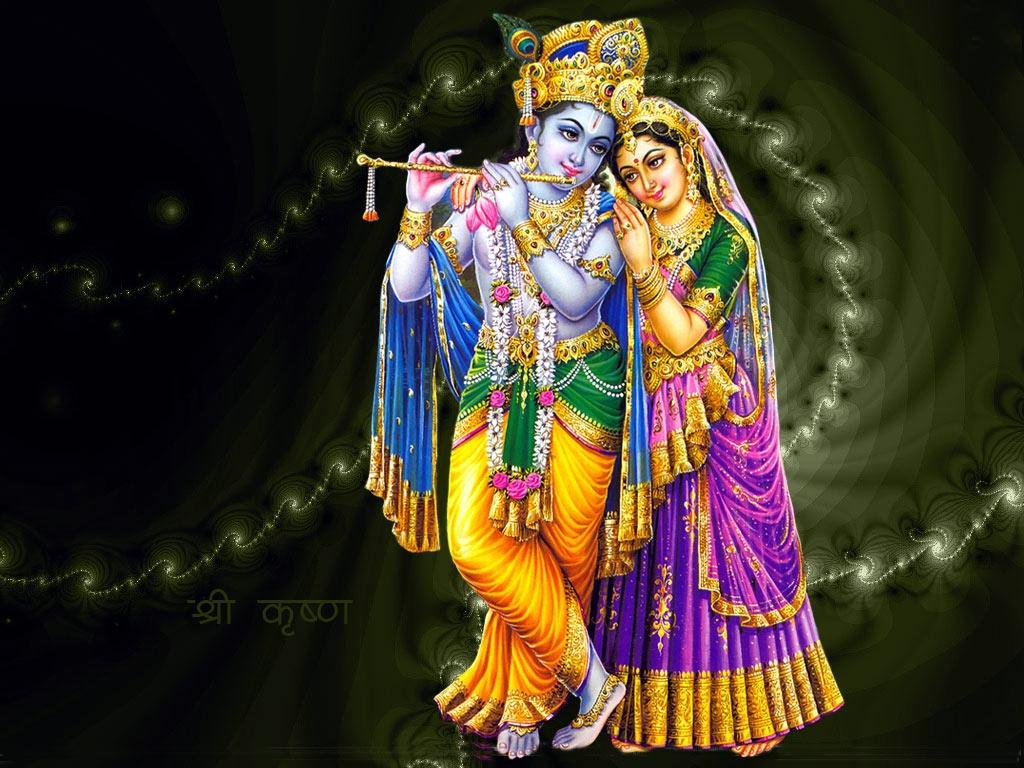 1024x768 God Krishna And Radha Wallpaper