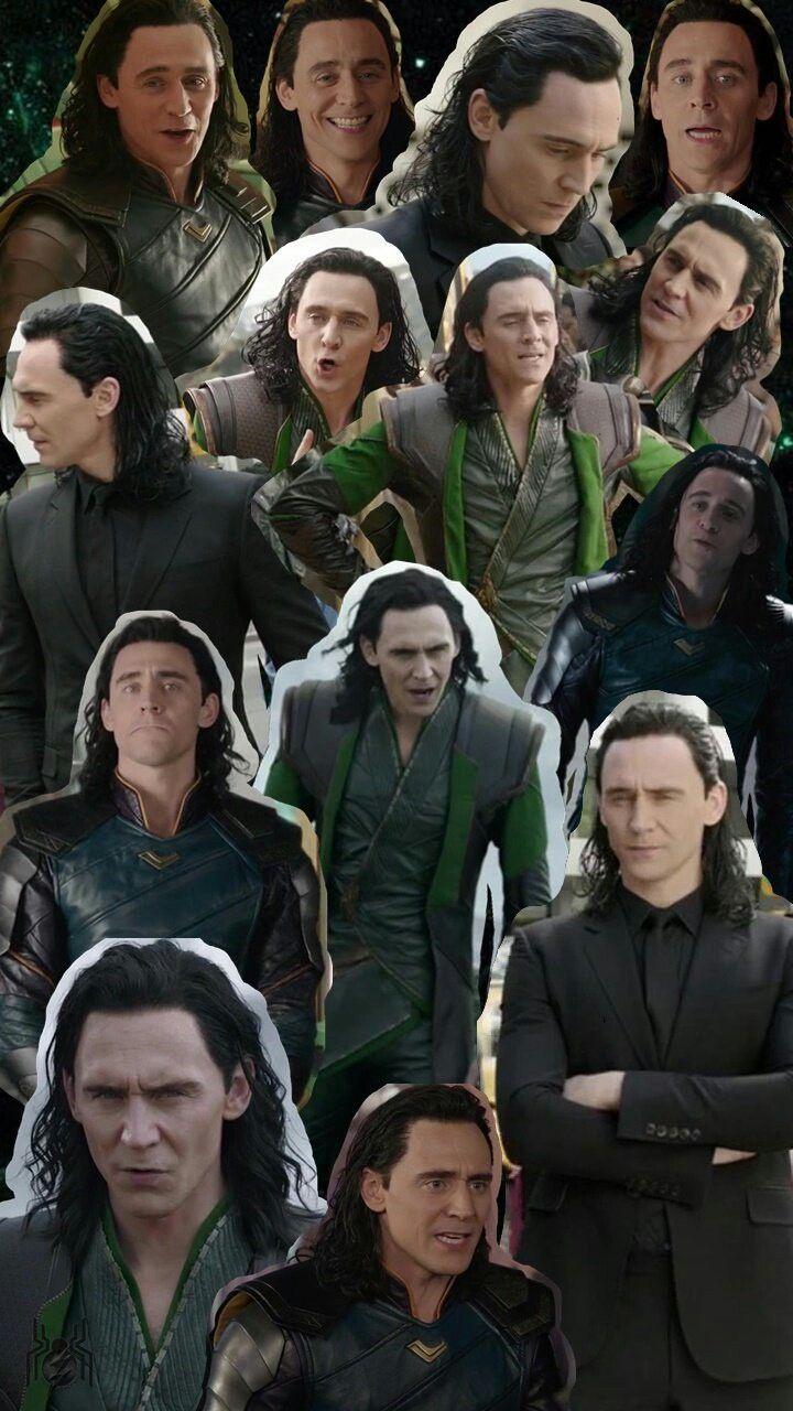 720x1280 Tom Hiddleston as Loki wallpaper<<<<< I love this collage